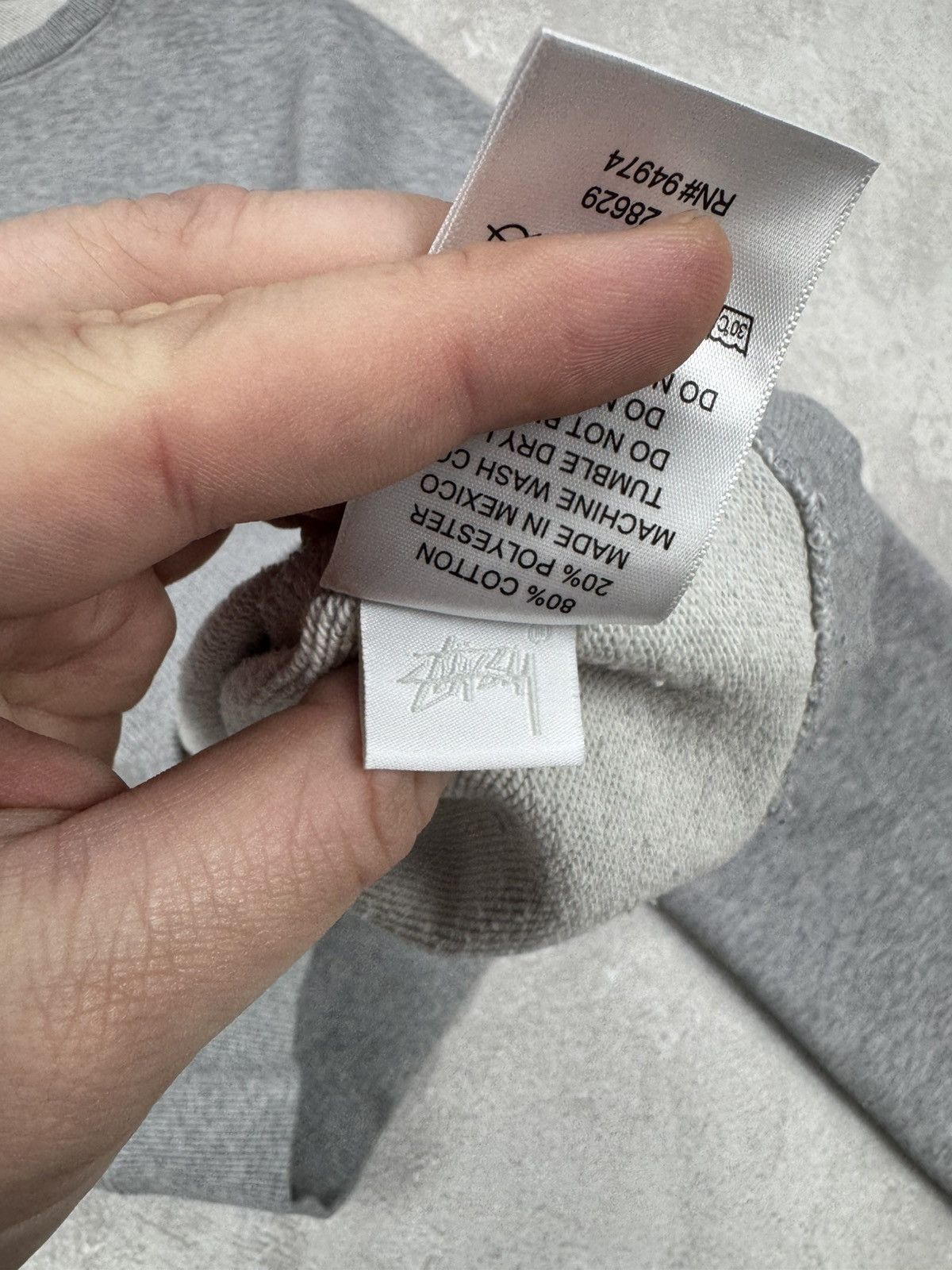 Stussy Stussy Classic Gray Sweatshirt Big Logo Crew Neck Y2k sz XL Size US XL / EU 56 / 4 - 13 Thumbnail