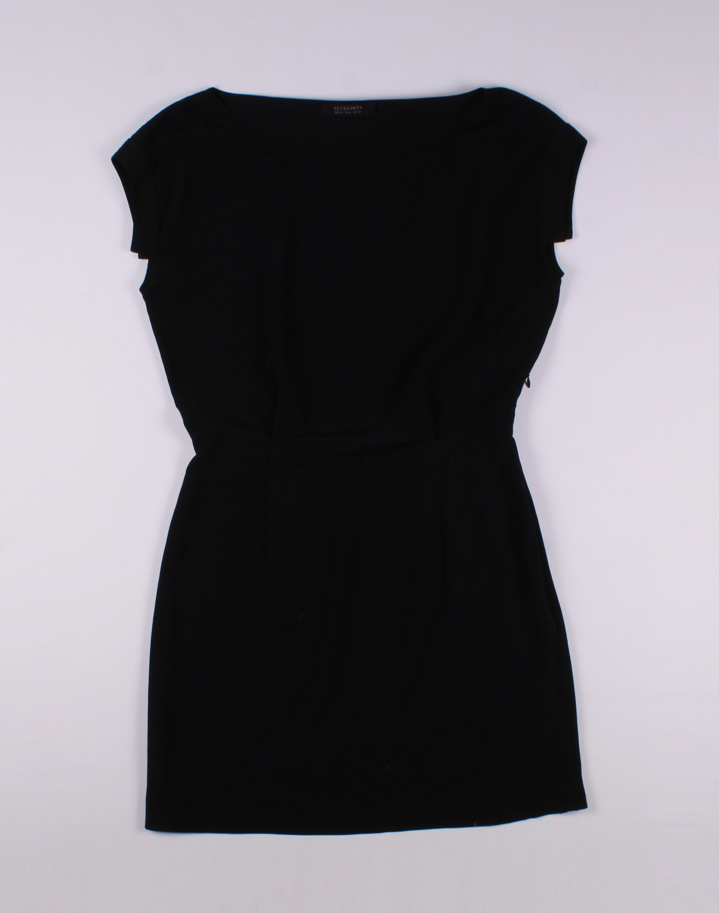 Allsaints All Saints Mira Black Boat Neck Mini Dress Size S / US 4 / IT 40 - 4 Thumbnail
