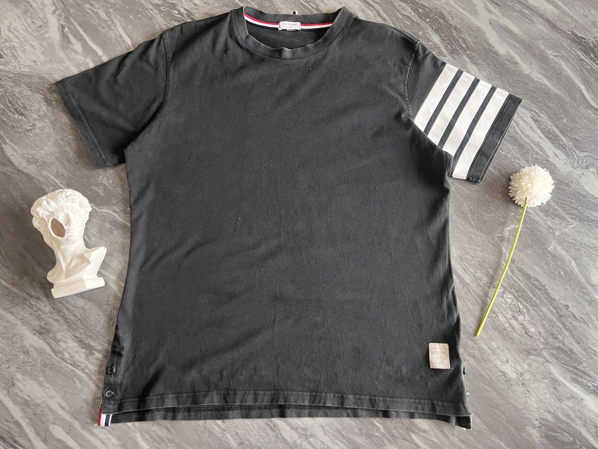 Thom Browne Thom Browne : Short Sleeve Side Strip Button Ups Size US L / EU 52-54 / 3 - 4 Thumbnail