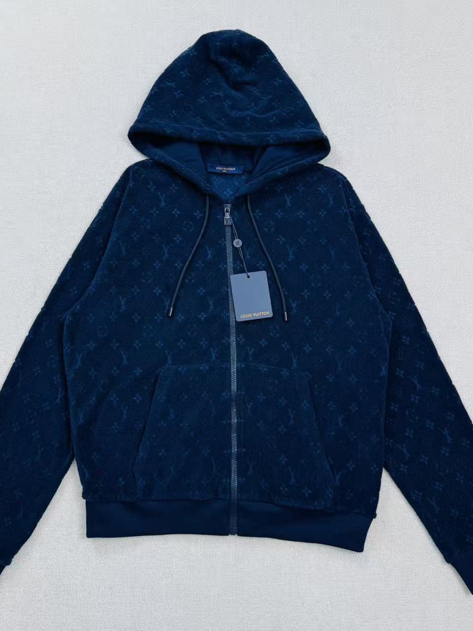 Louis Vuitton Louis Vuitton Monogram Zip-Up Hoodie Navy Size L Size US L / EU 52-54 / 3 - 1 Thumbnail
