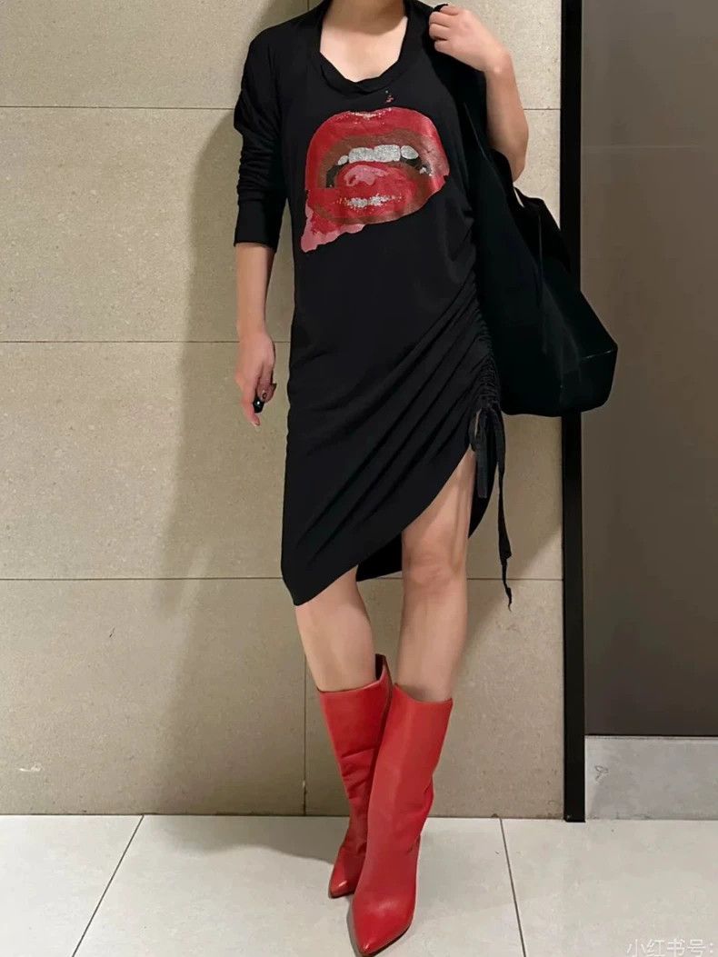 Vivienne Westwood Vivienne Westwood Red lips and irregular dress Size M / US 6-8 / IT 42-44 - 6 Thumbnail