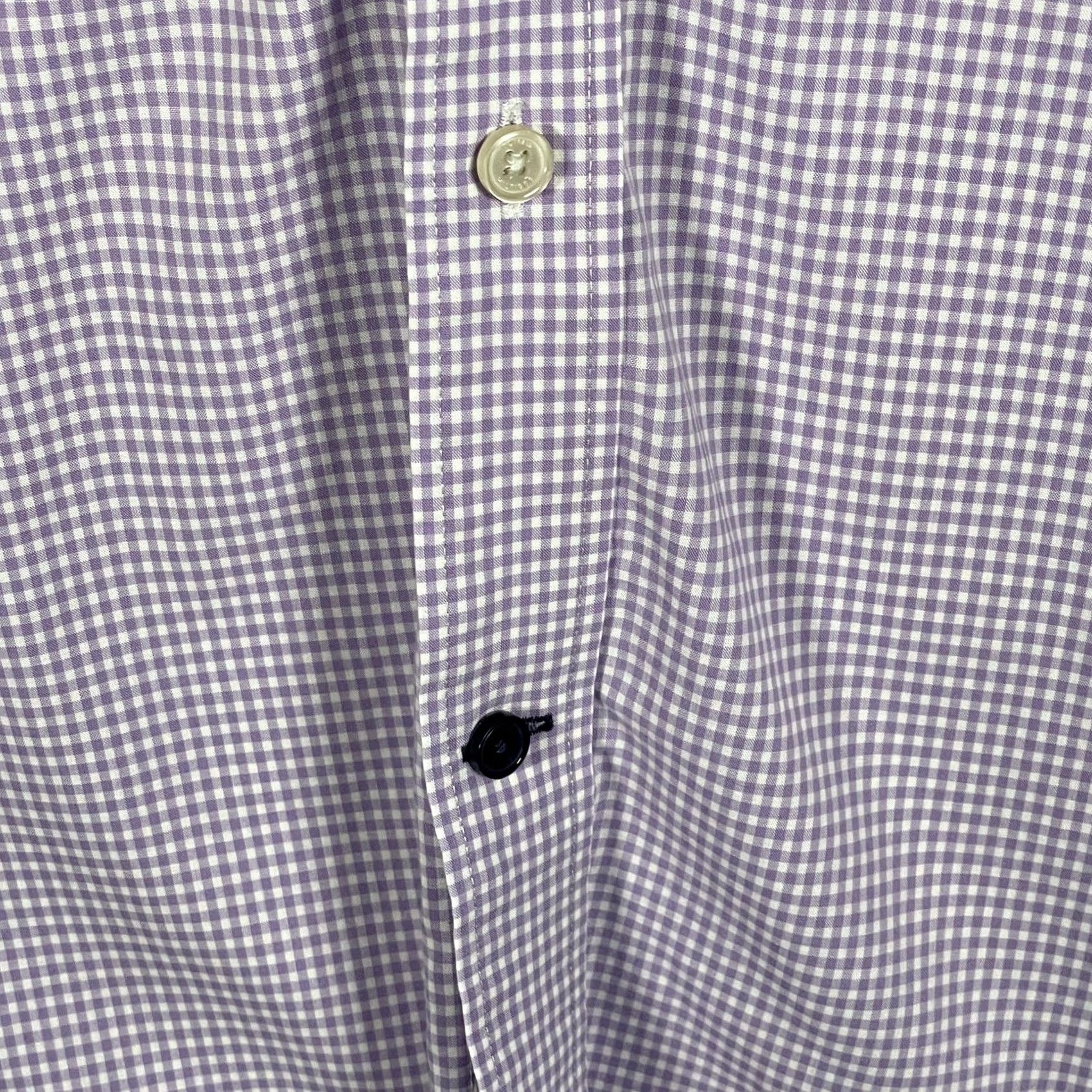 Tommy Hilfiger Tommy Hilfiger Shirt Mens 2XL Purple Gingham Dress Button-Down Wrinkle Free Size 48R - 4 Thumbnail