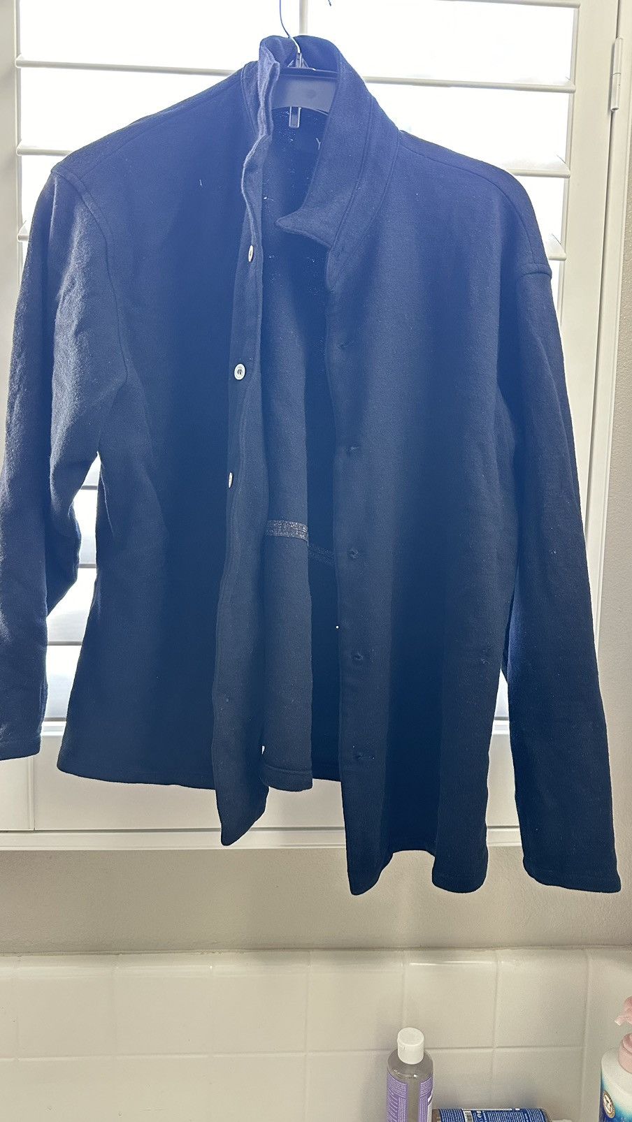 image of Yohji Yamamoto x YS Y’S Black Wool Button Up Shirt Size L, Men's