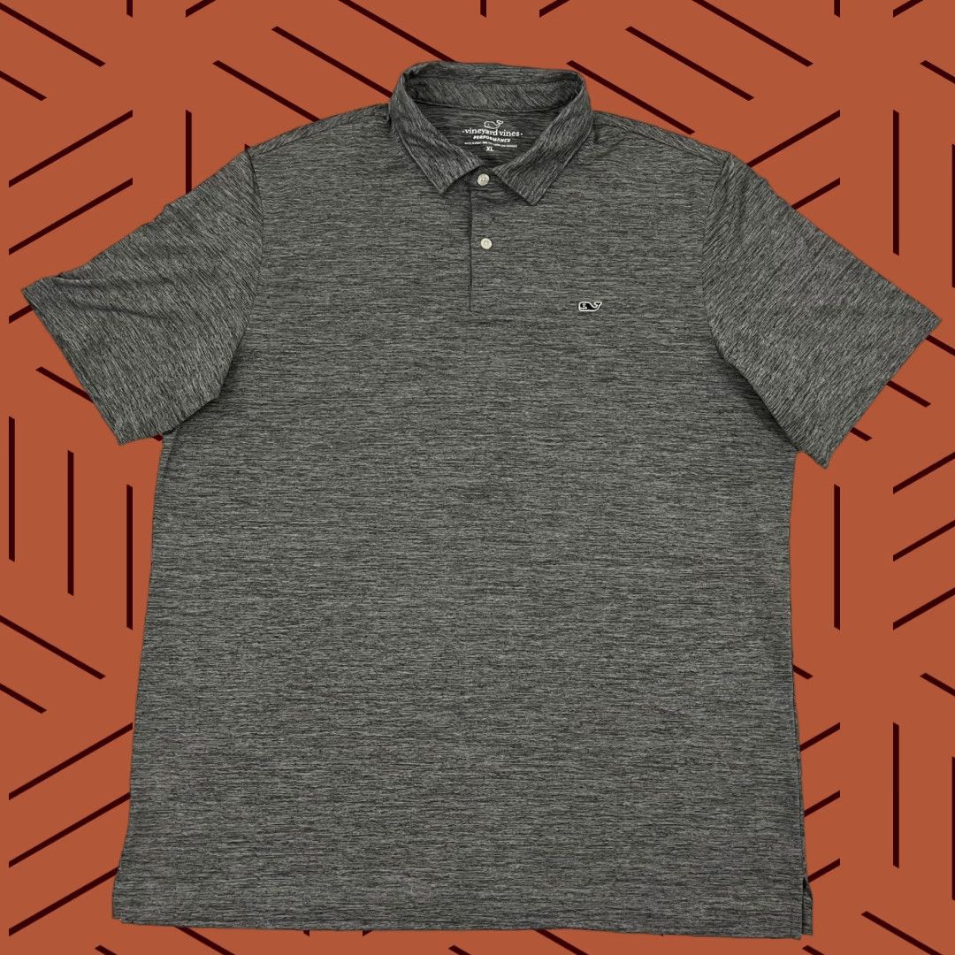 Vineyard Vines Vineyard Vines Polo Shirt Mens XL Gray Heather Preppy Casual Golf Performance Shirt Polo Size US XL / EU 56 / 4 - 1 Thumbnail