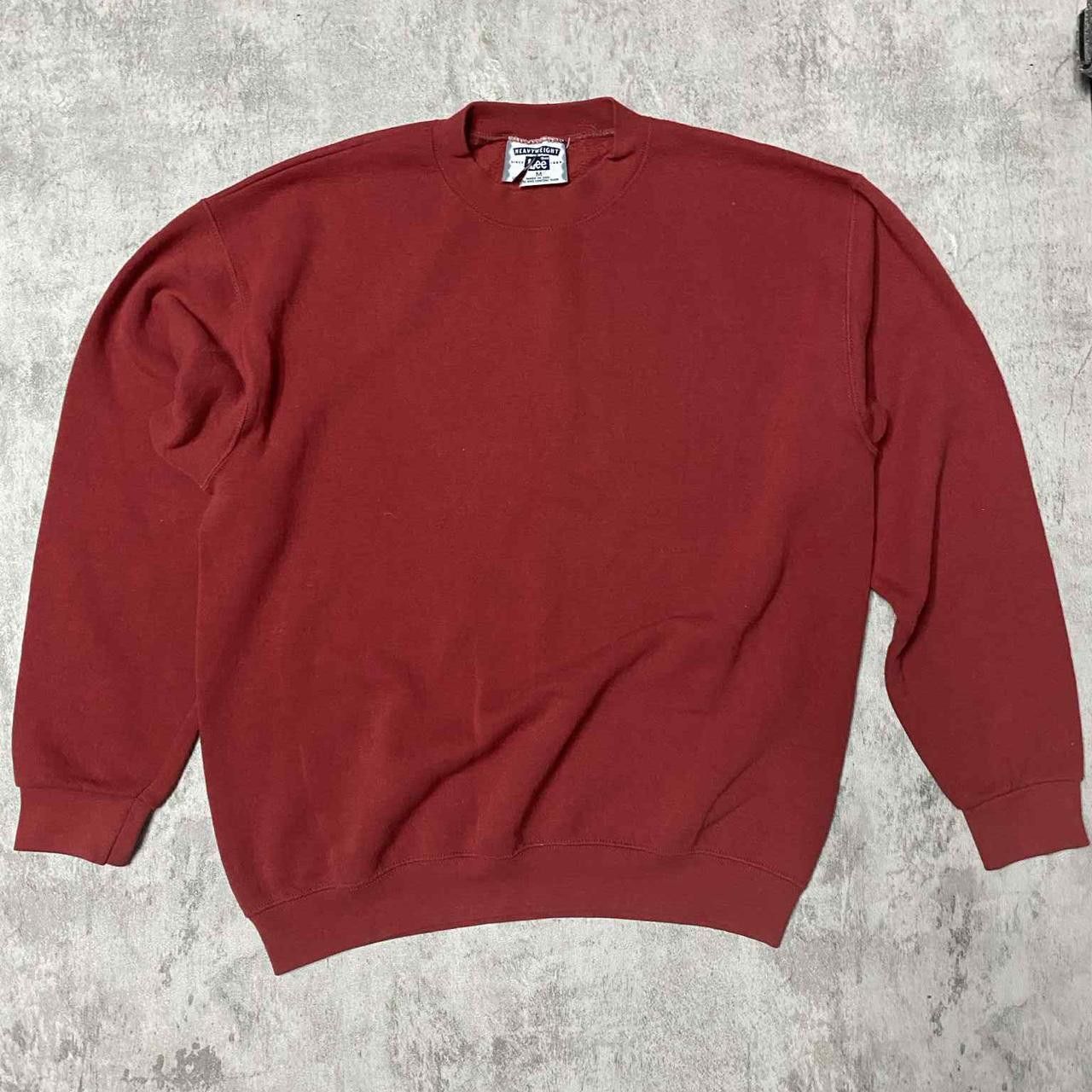 Lee Burgundy vintage USA crewneck sweatshirt clothing Size US M / EU 48-50 / 2 - 1 Thumbnail