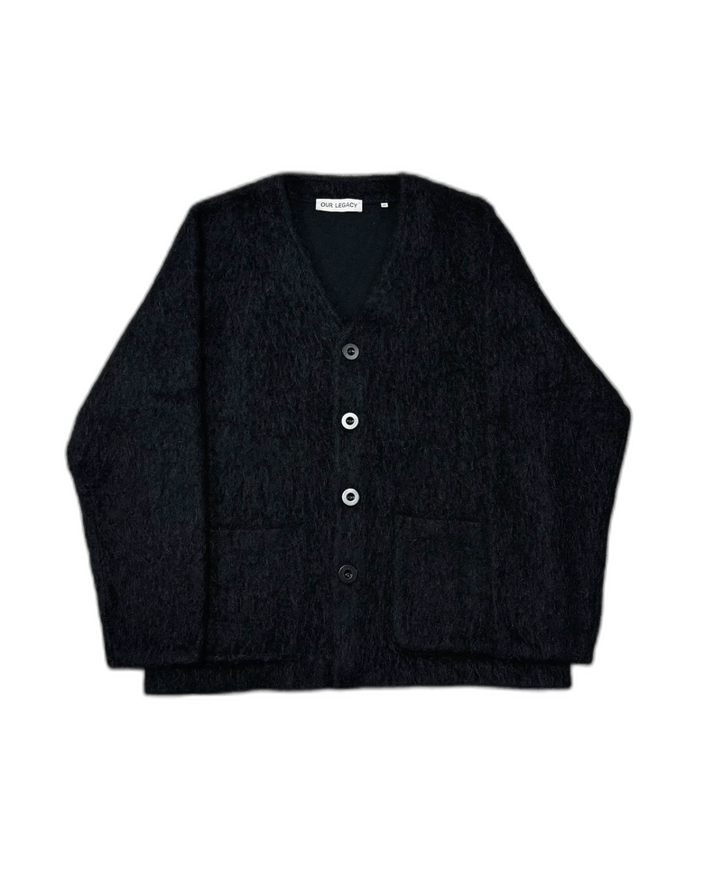 Our Legacy Our Legacy Mohair Cardigan in Black Gray-yf Size US L / EU 52-54 / 3 - 1 Thumbnail