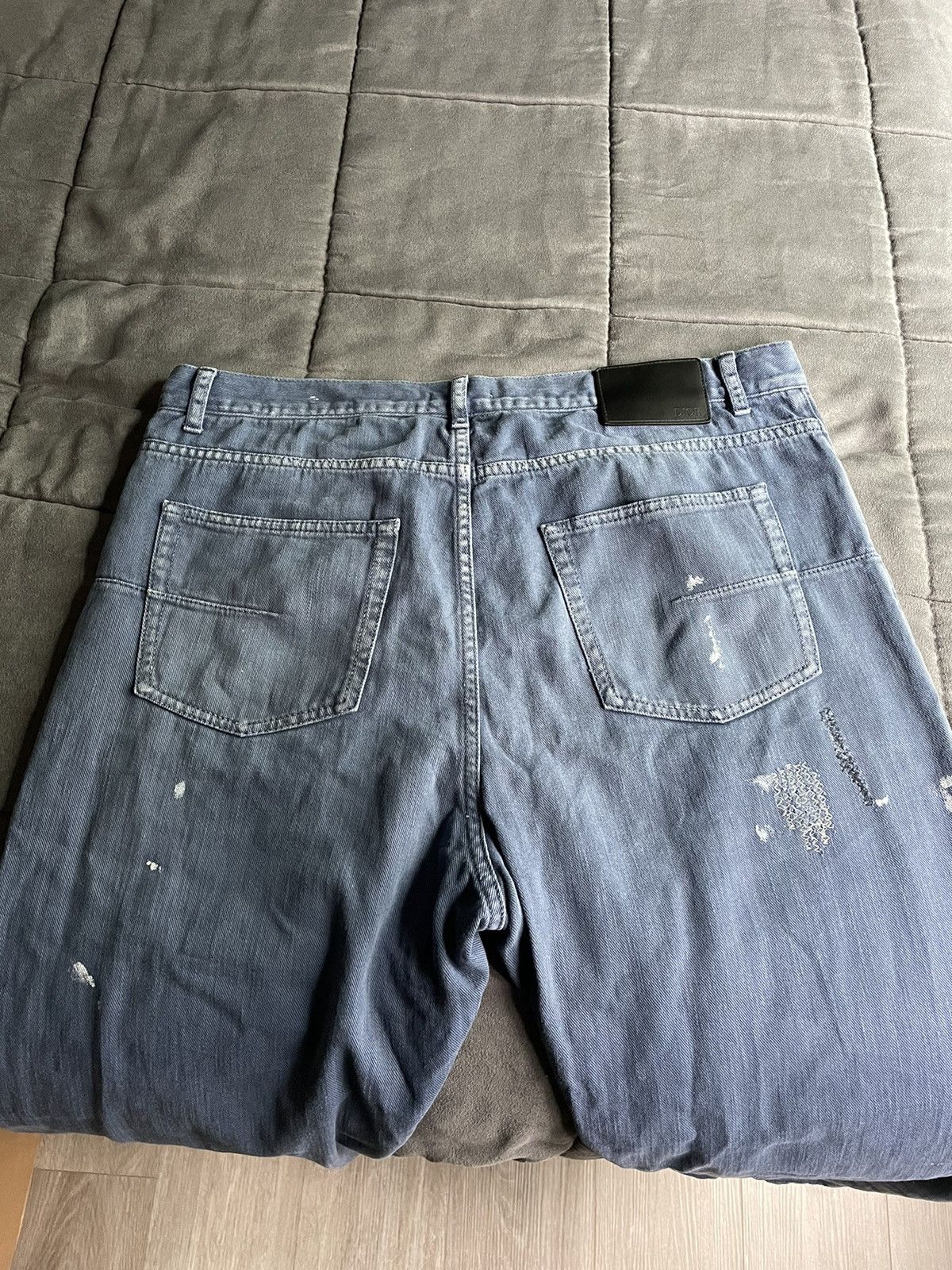 Dior Dior Raymond Pettibon Mona Lisa Distressed Denim Pants Size US 34 / EU 50 - 6 Thumbnail