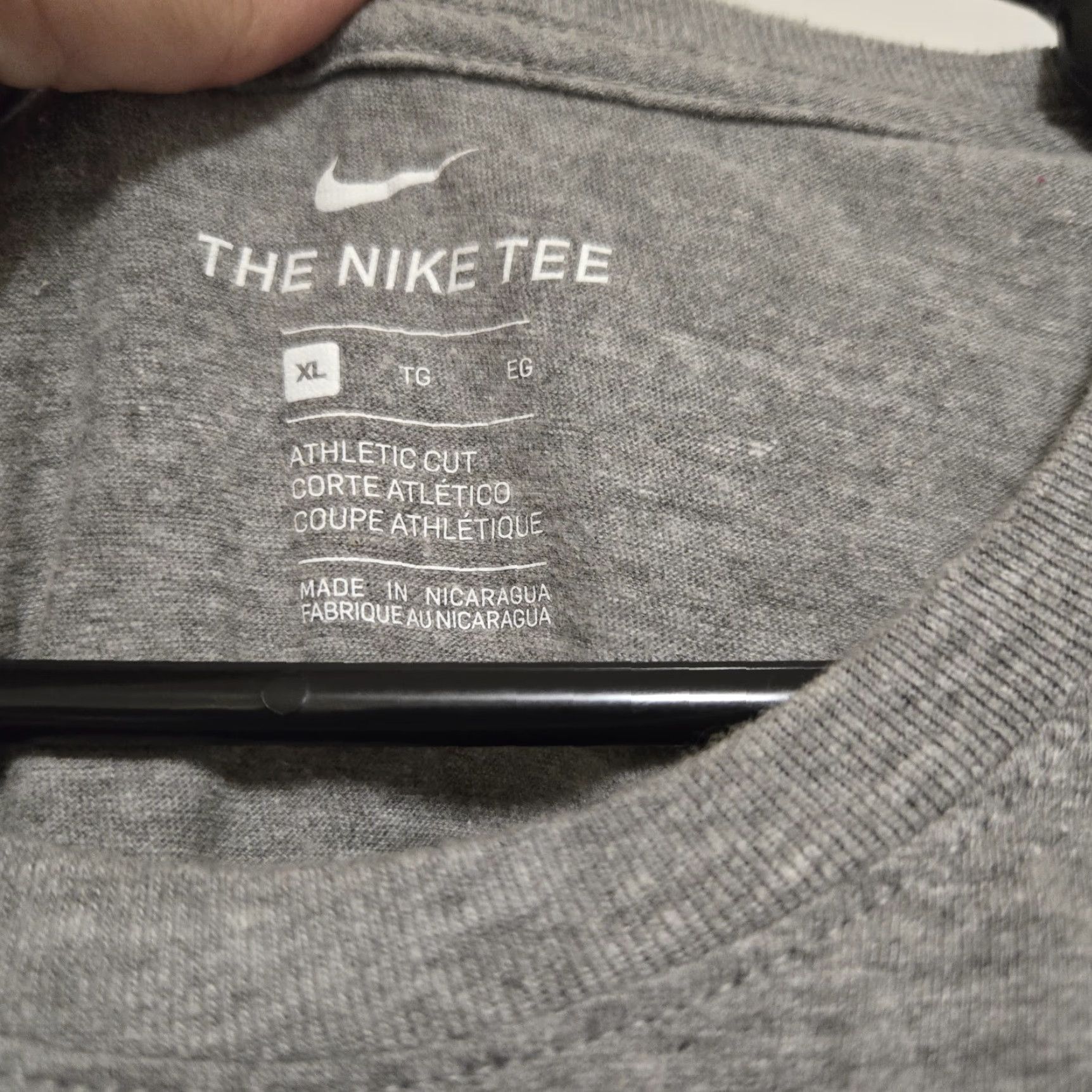 Nike Nike Running T-Shirt Mens XL Gray Black Shirt Size US XL / EU 56 / 4 - 5 Thumbnail