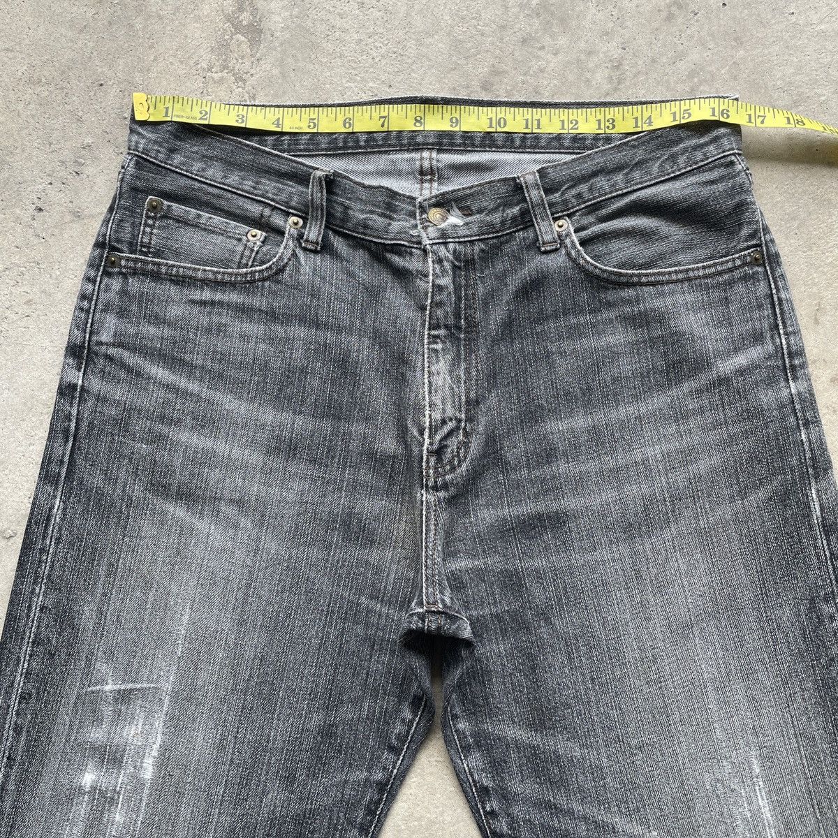 Japanese Brand × Jean × Vintage Vintage Japanese Black Faded Denim Jeans Pants W33x30.5 Size US 33 - 5 Thumbnail