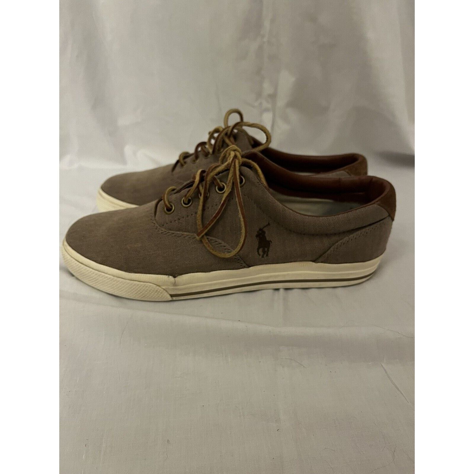 Polo Ralph Lauren POLO Ralph Lauren Shoes Mens 9.5D Brown Vaughn Canvas Size US 9.5 / EU 42-43 - 1 Thumbnail
