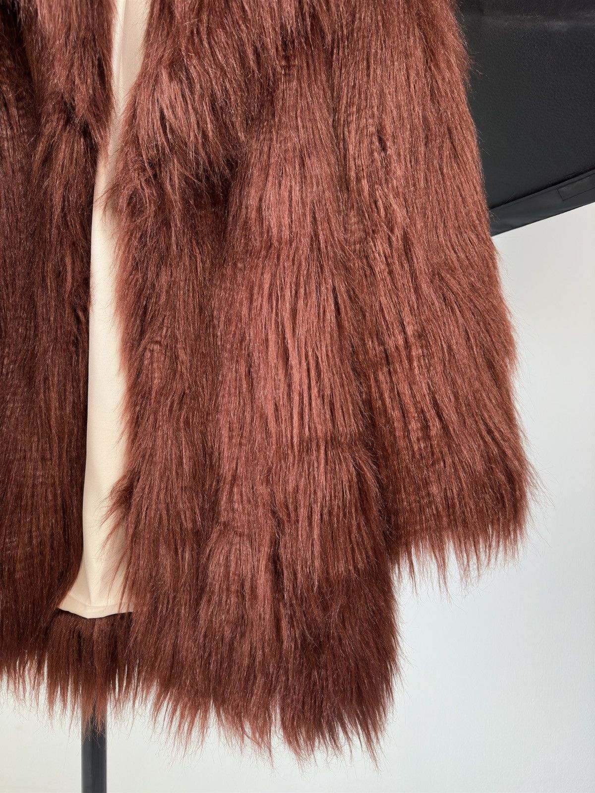 HYPE Varsity Mohair Fuzzy Fluffy Faux Fur Cropped Jacket OG