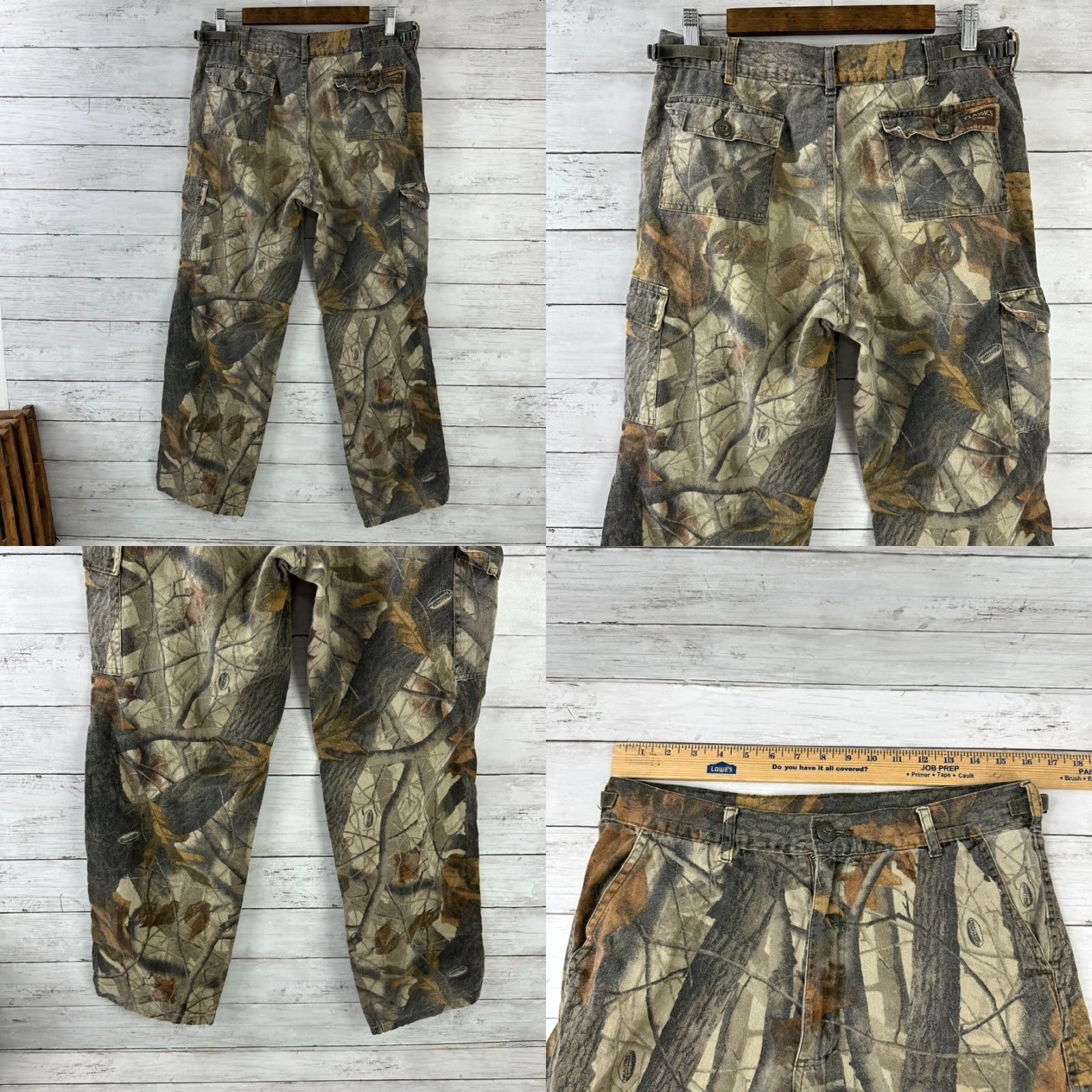 Vintage Ranger Classics Mens Small Hunting Pants Realtree Hardwoods Camo Cargo 32x28 Size US 29 - 8 Thumbnail