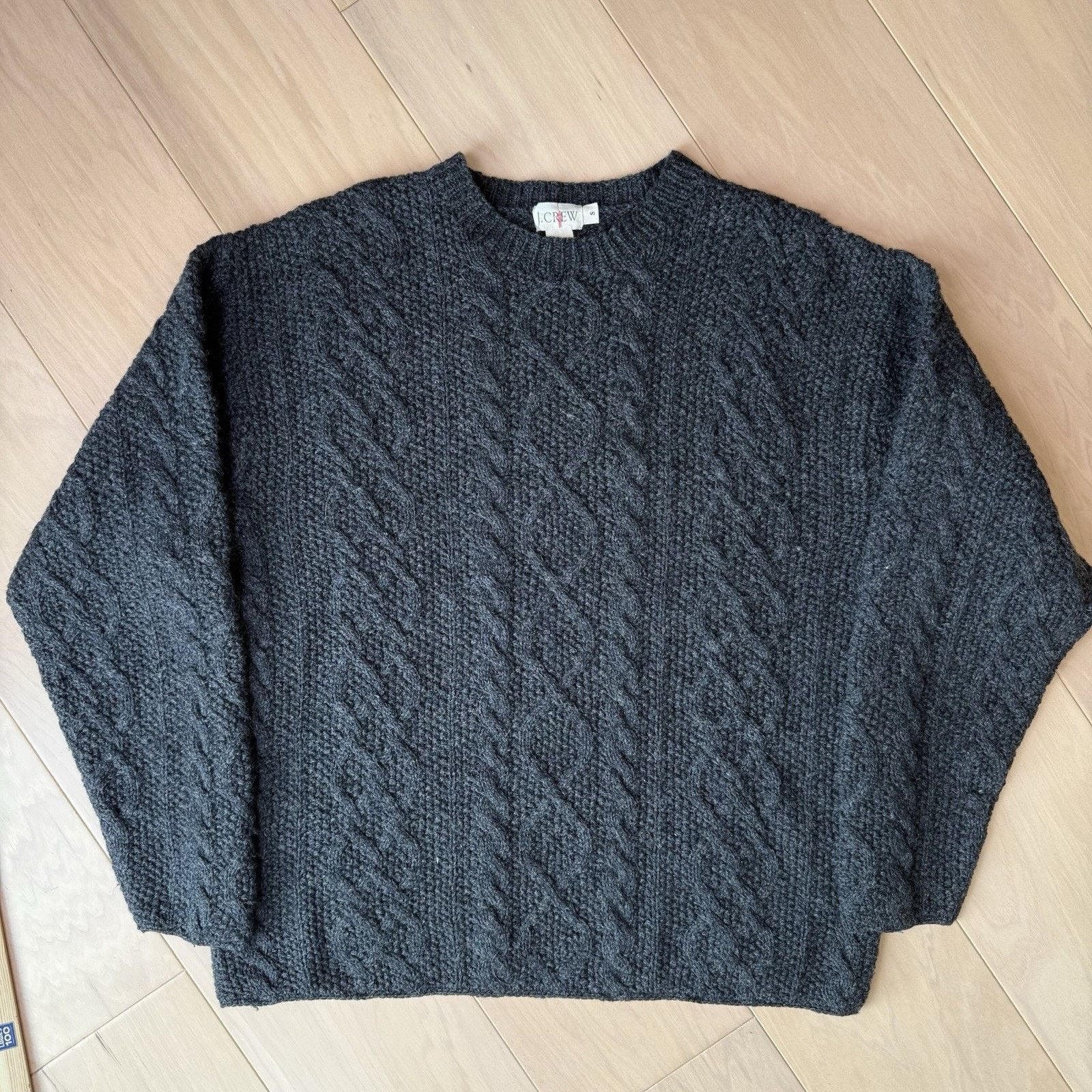J.Crew Vintage J Crew Cable Knit Sweater S Gray Oarsman Wool Size US S / EU 44-46 / 1 - 3 Thumbnail