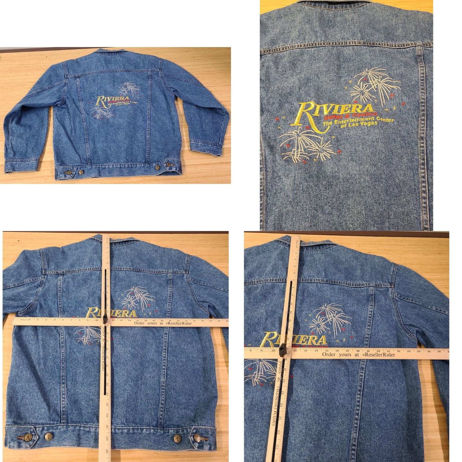 Rivieras VINTAGE Riviera Blues Denim Jacket Las Vegas 90s Nevada Mens XL Blue Jacket Size 40" / US 18 - 8 Thumbnail
