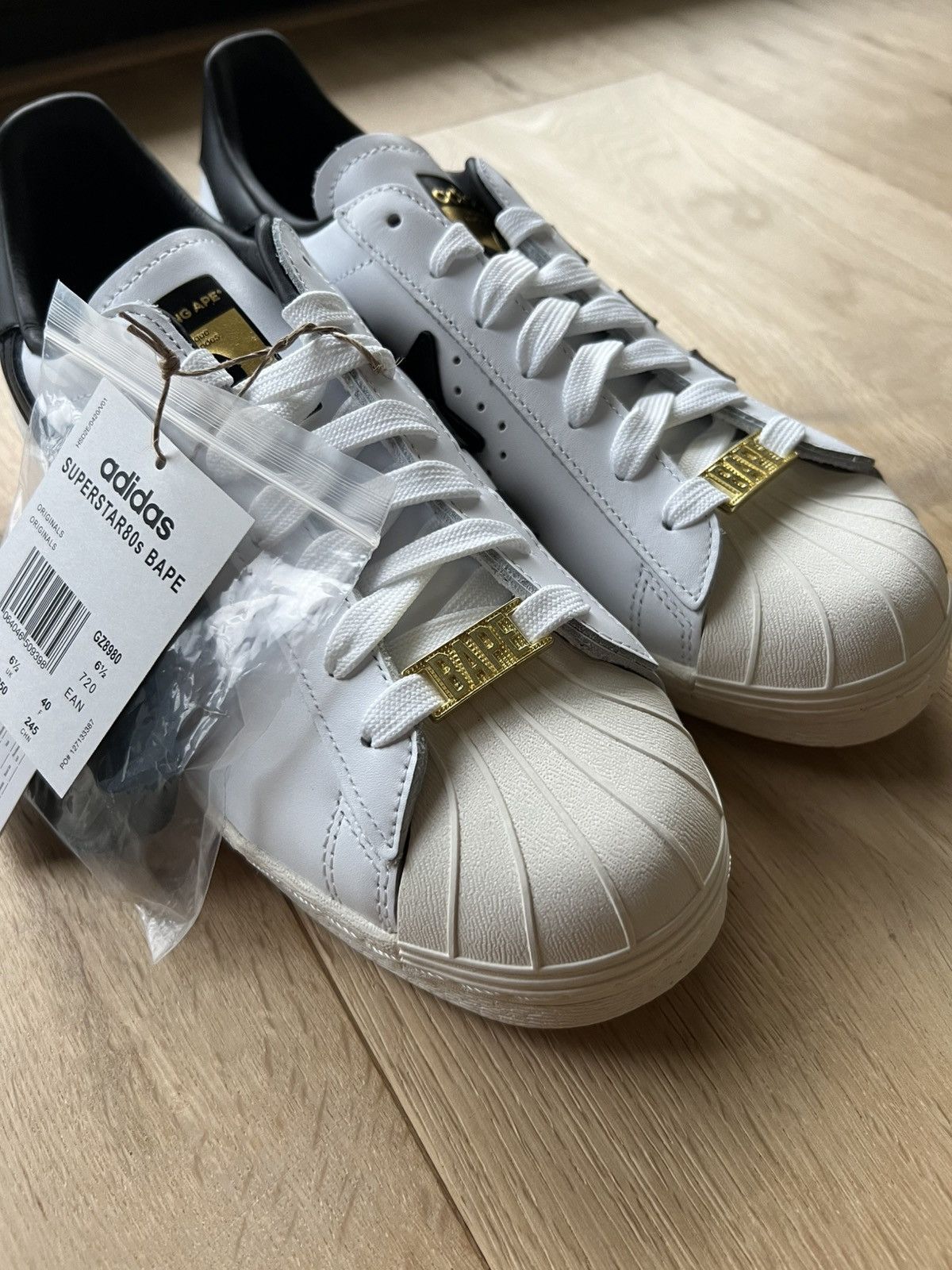 Adidas × Bape adidas Superstar 80s BAPE-Exclusive White Black_Deadstock Size US 7 / EU 40 - 14 Thumbnail