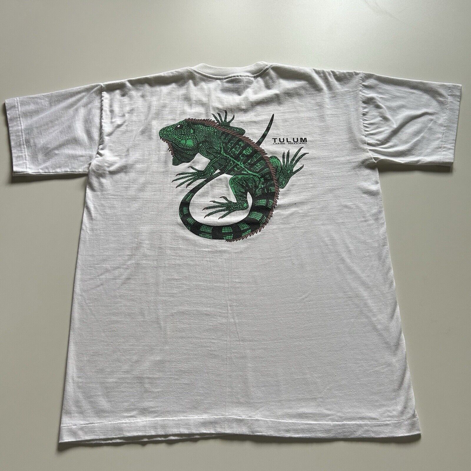 Vintage Vintage 90s Iguana Animal Art T Shirt XXL Single Stitched Size US XXL / EU 58 / 5 - 1 Thumbnail