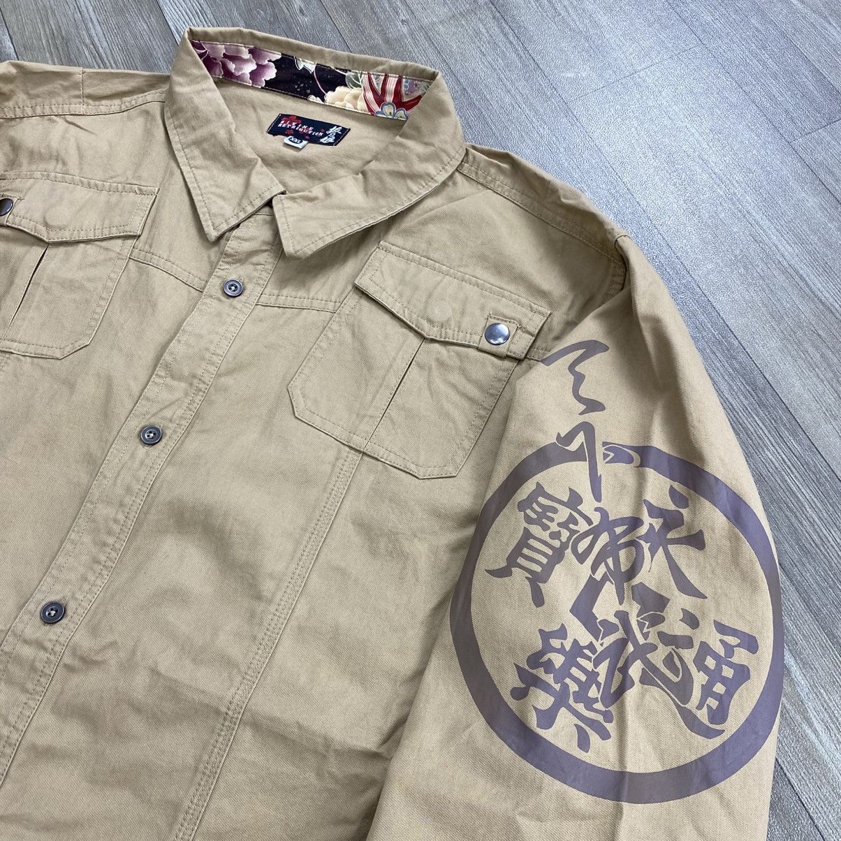 Japanese Brand 2000s Divine Retribution Dengarous Beauty Evil Sukajan Shirt Size US XXL / EU 58 / 5 - 12 Thumbnail
