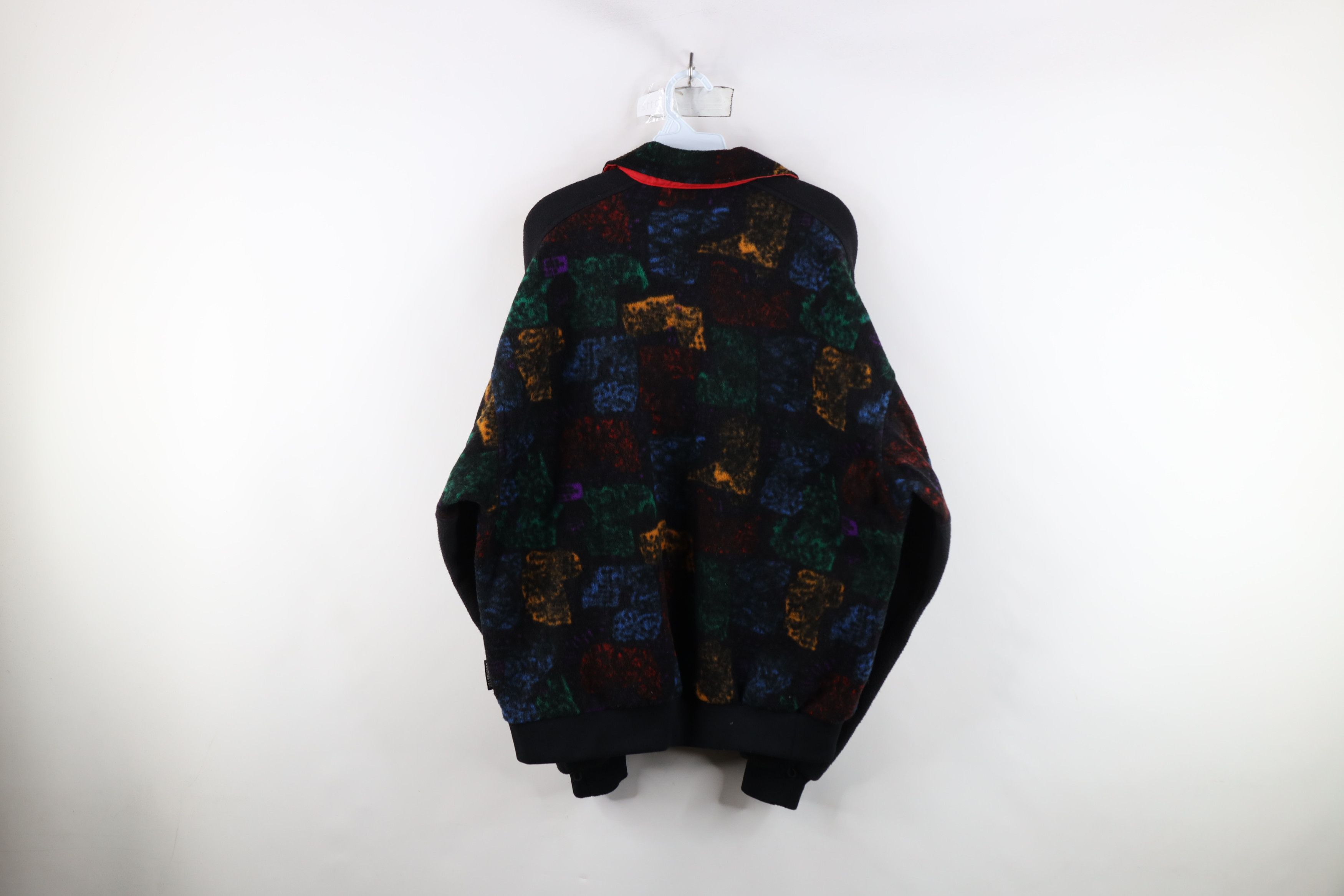 Vintage Vintage 90s Streetwear Geometric Fleece Full Zip Jacket Size US XL / EU 56 / 4 - 13 Thumbnail