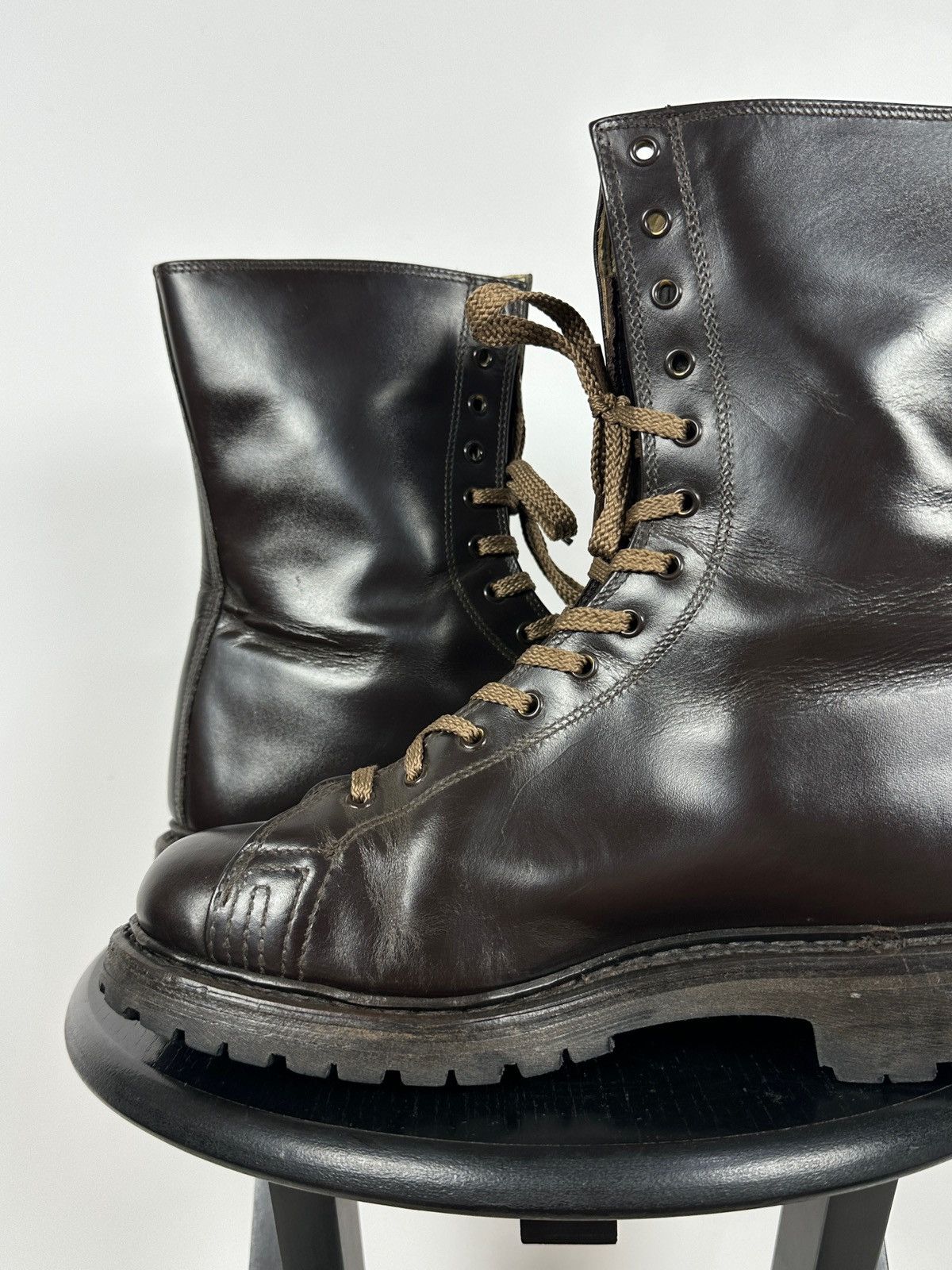 Vintage Vintage Italy Army Paratrooper Combat Brown Leather Boots Size US 9 / EU 42 - 20 Thumbnail