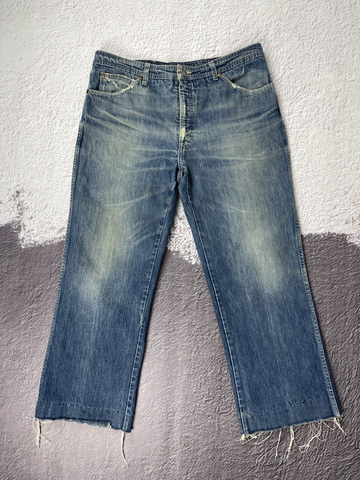 Oscar De La Renta Oscar de la Renta vintage distressed cropped denim jeans Size US 36 / EU 52 - 2 Thumbnail
