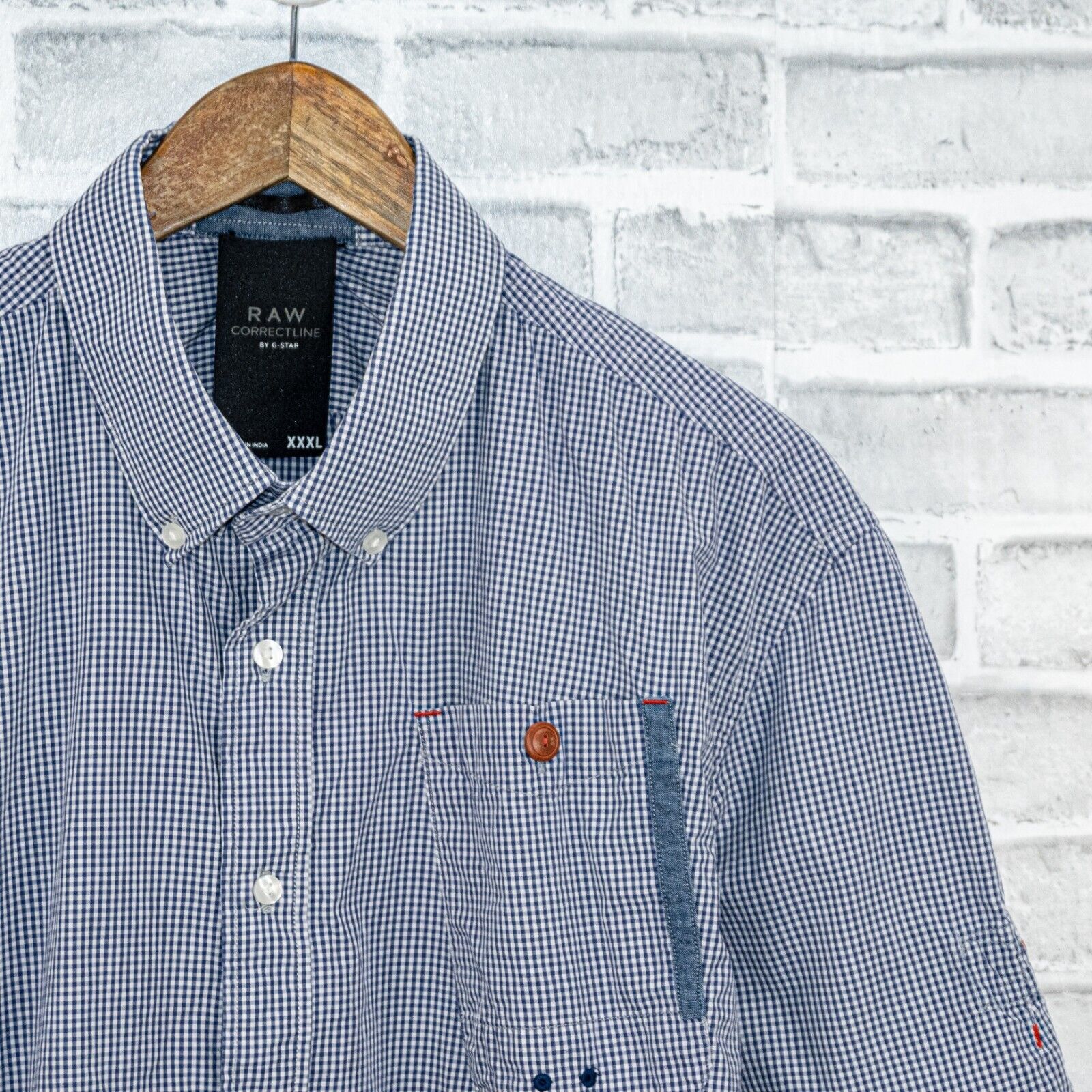G-Star G Star RAW Correctline Button Down Shirt gingham sz 3XL Size US XXL / EU 58 / 5 - 3 Thumbnail