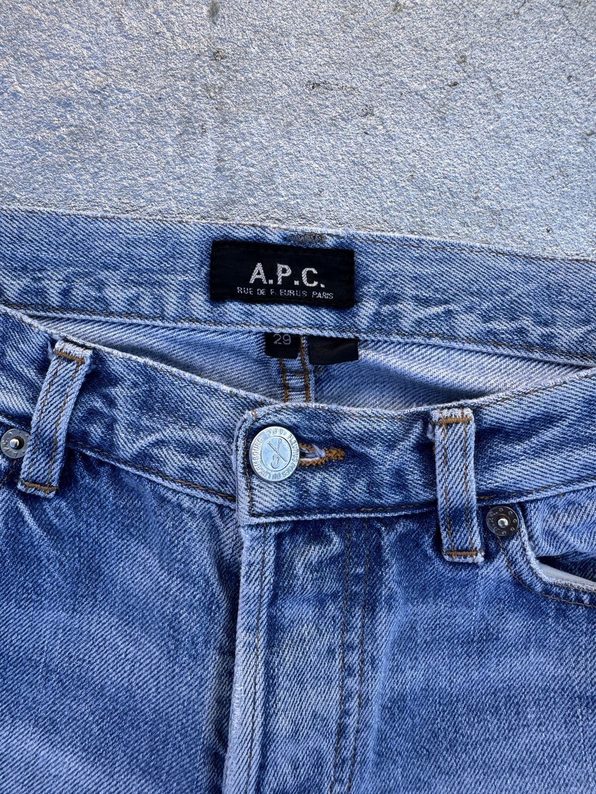 A.P.C. 1 of 1 APC Low Rise Patchwork Repaired Jeans Size US 29 - 6 Thumbnail