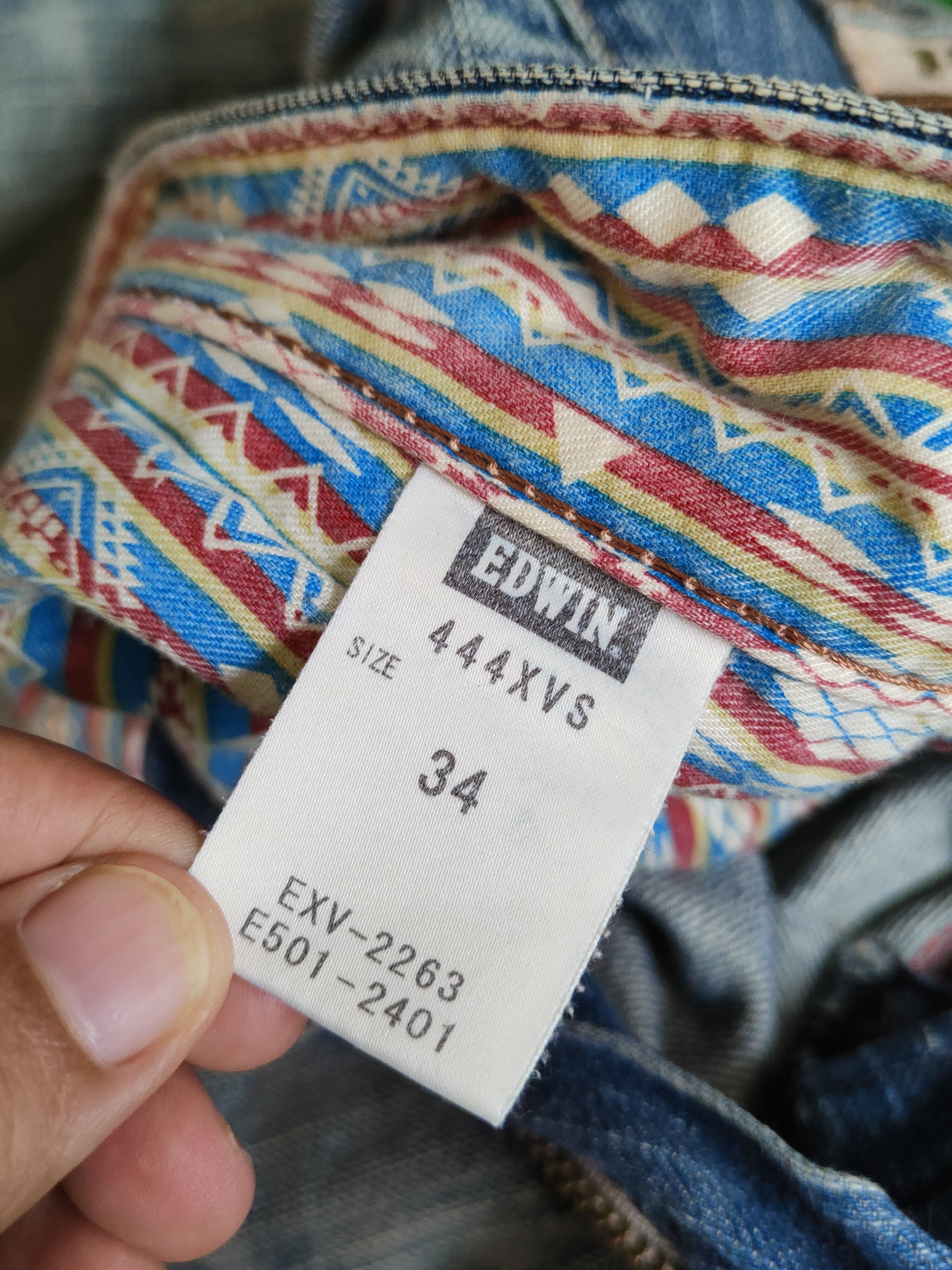 Edwin Edwin Dark Blue Faded Distressed Ripped Jeans #S2252 Size US 34 / EU 50 - 18 Thumbnail