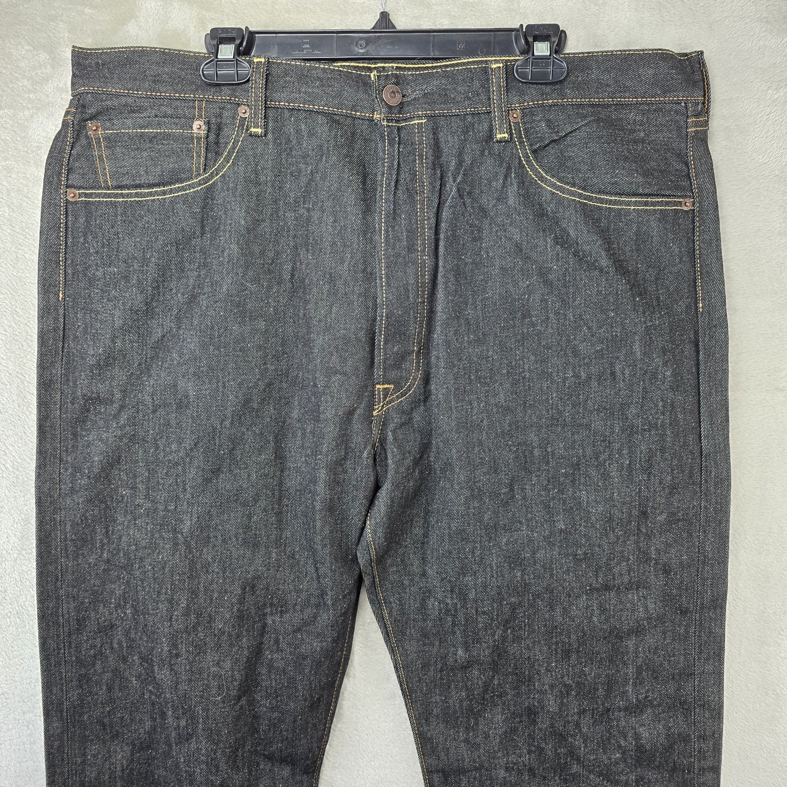 Levi's Levis 501 Jeans 40x38 Black Denim Straight Leg Button Fly Size US 40 / EU 56 - 3 Thumbnail