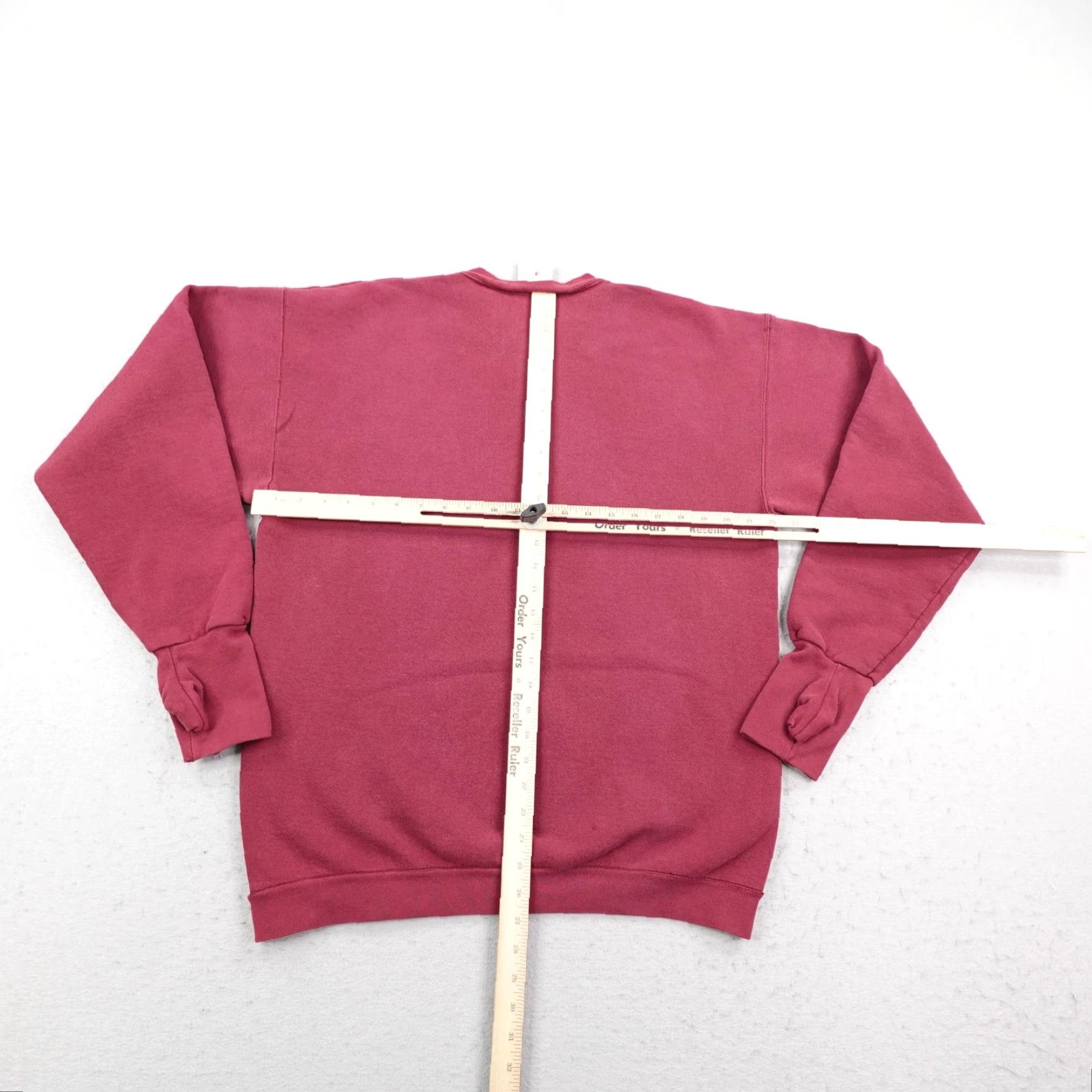 Vintage VINTAGE Handcuffs Sweatshirt Mens LT Red Crewneck Pullover 90s USA Graphic Print Cotton Polyester Knit Shirt Size US L / EU 52-54 / 3 - 5 Thumbnail