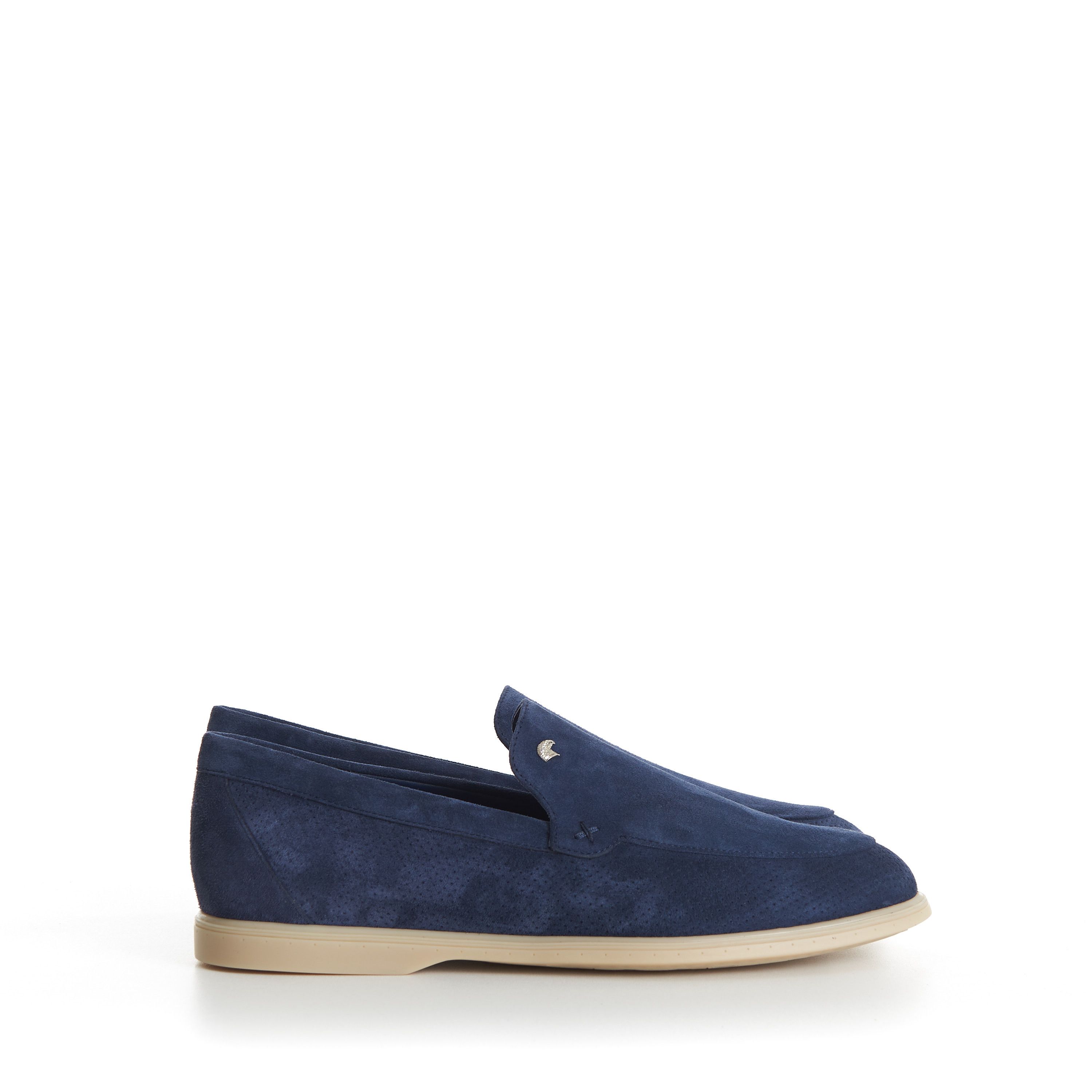 Stefano Ricci Blue Suede Slip-On Loafer - Perforated Size US 9.5 / EU 42-43 - 2 Thumbnail