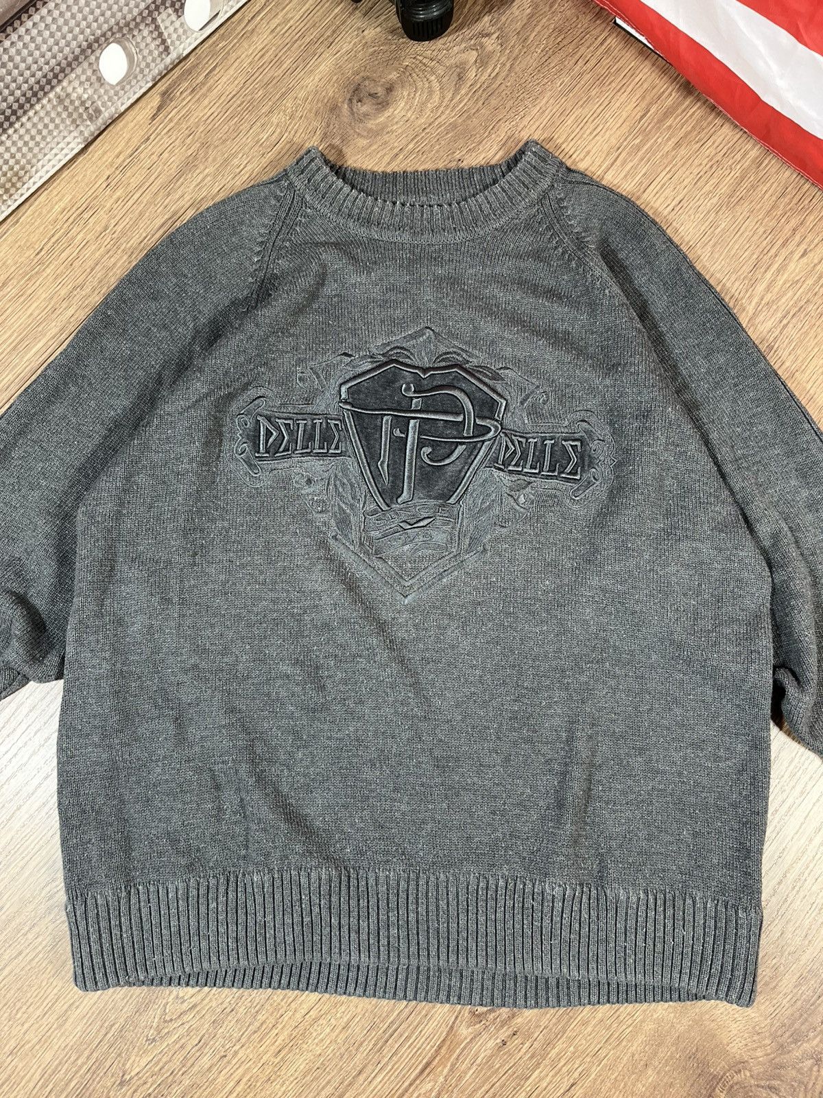 Pelle Pelle × Vintage Vintage Marc Buchanan Pelle Pelle Knit Sweater Rare Big Logo Size US L / EU 52-54 / 3 - 4 Thumbnail