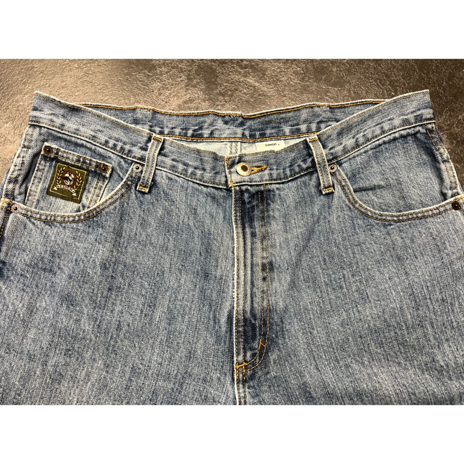 Vintage Cinch Jeans 36x30 Denim Green Label Western Original Fit Jeans Men Green Medium Denim Straight Tapered 36 30 Mens Size US 36 / EU 52 - 3 Thumbnail