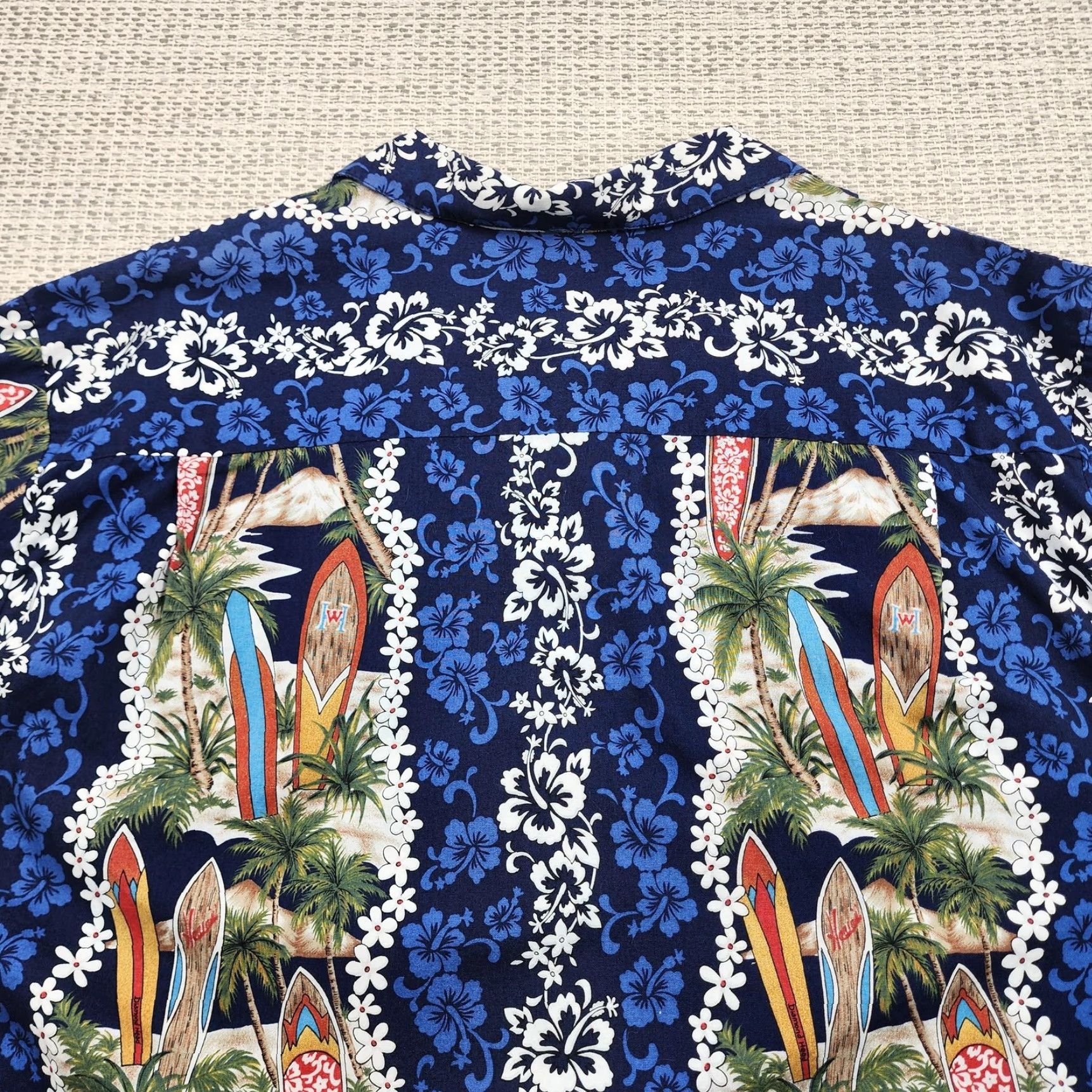 Vintage VINTAGE KY'S Hawaiian Aloha Shirt Mens 3XL Blue Surfboard Palm Hibiscus Made in Hawaii Size US XXL / EU 58 / 5 - 6 Thumbnail