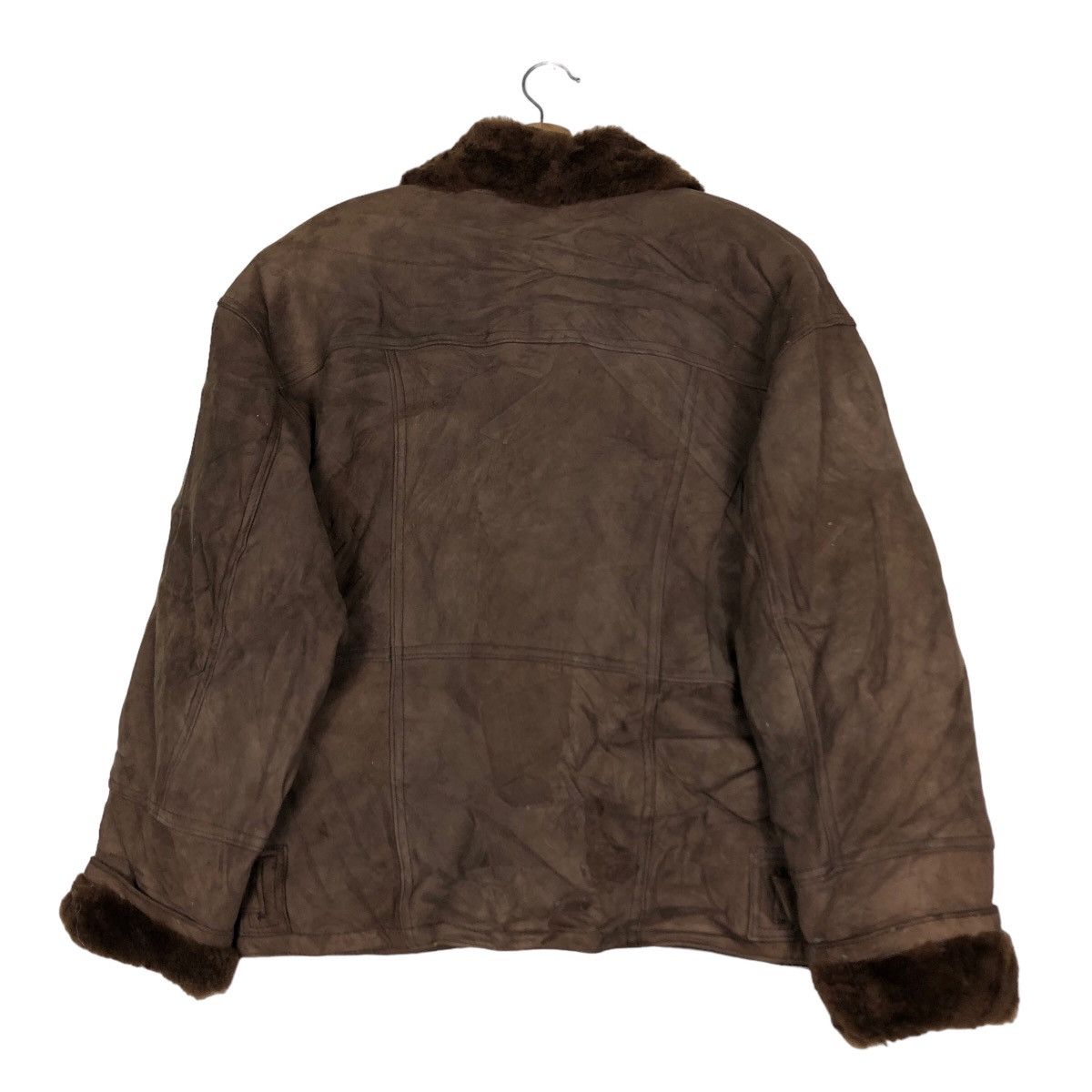 Vintage 🔥Vtg Genuine Suede Shearling Natural Peau Laine Bomber Size US M / EU 48-50 / 2 - 8 Thumbnail