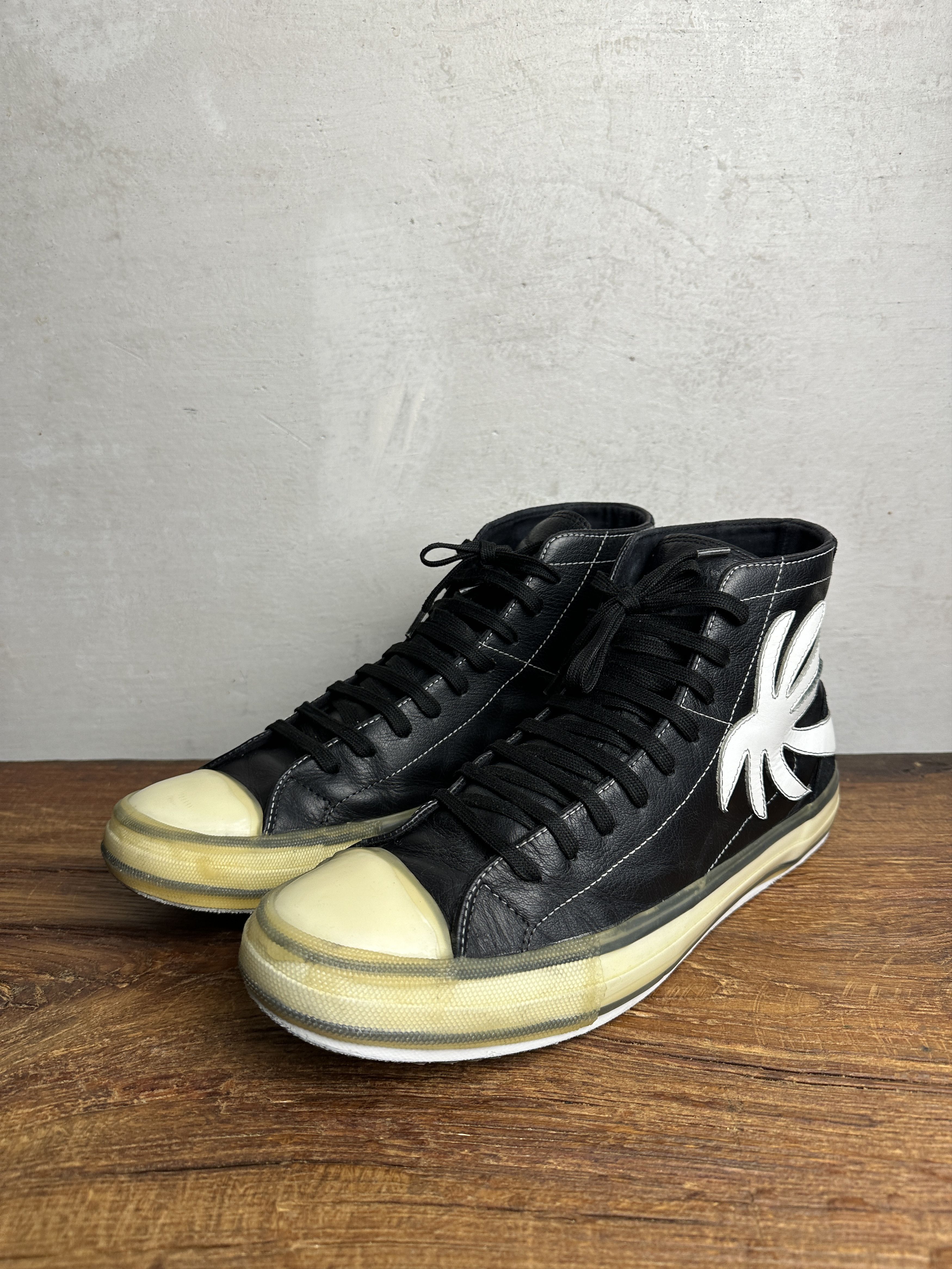 Palm Angels Palm Angels Sneakers Vulcanized High Top Black Canvas Rubber Size US 11 / EU 44 - 1 Thumbnail