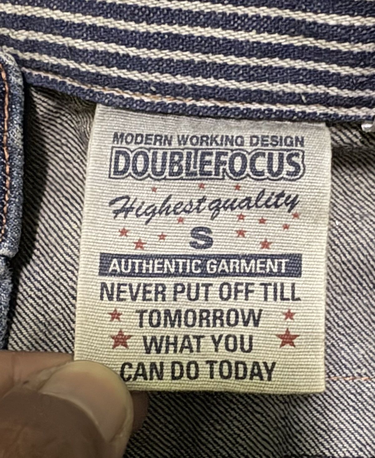 Japanese Brand Japanese Doublefocus Double Waist Jeans Low Flared Denim Size US 31 - 17 Thumbnail