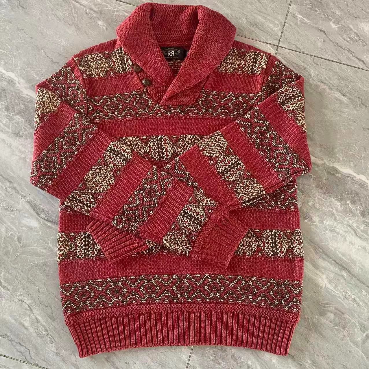 RRL Ralph Lauren RRL Vintage Southwest Wool Blend Shawl Collar Sweater Size US M / EU 48-50 / 2 - 1 Thumbnail