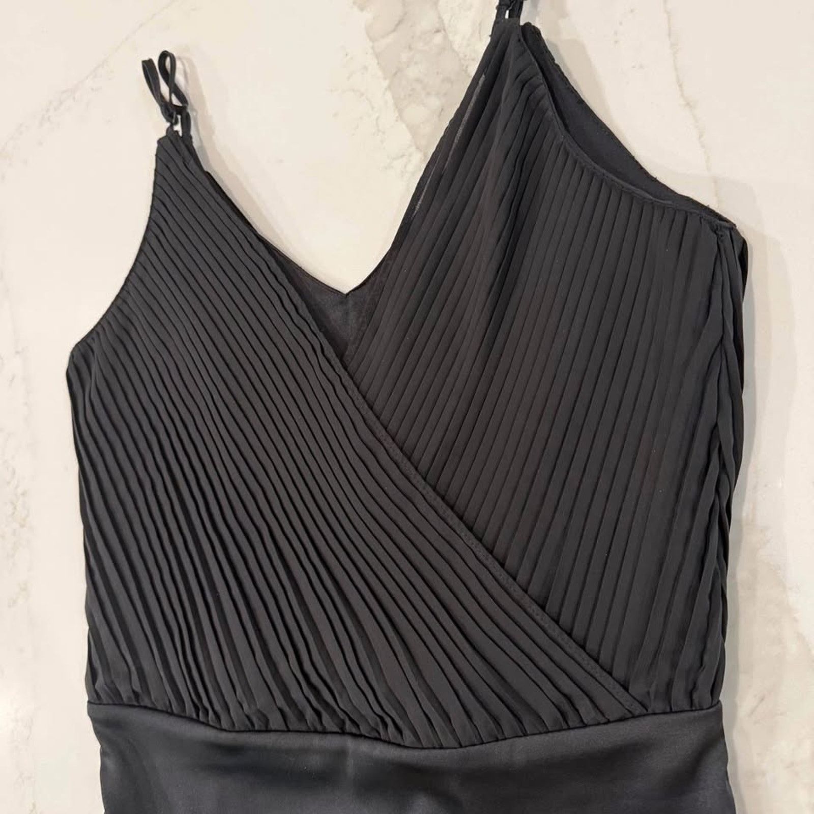 Zara Zara NWT Pleated Draped Plunge Bodysuit Womens XS Black Size XS / US 0-2 / IT 36-38 - 3 Thumbnail