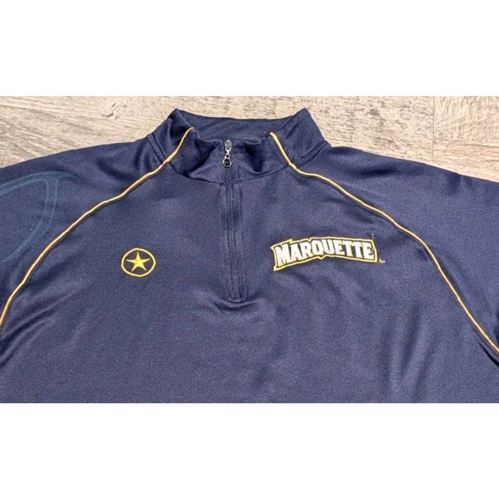 Nike VINTAGE Nike + Converse Marquette Golden Eagles L/S Warmup Shirt Embroidered M Rare Size US M / EU 48-50 / 2 - 2 Thumbnail