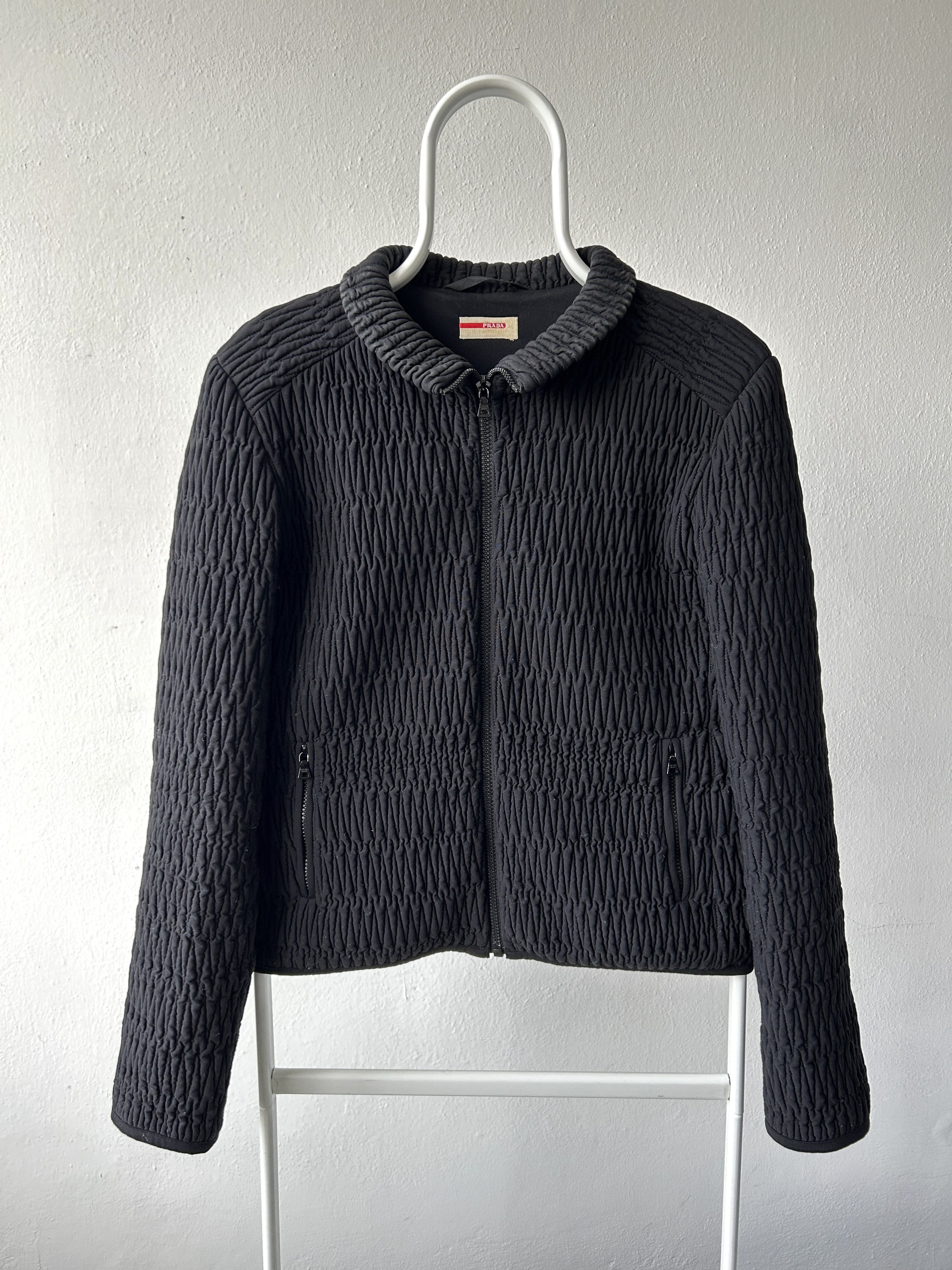 Prada Archive AW2011 Prada pleated full zip sweatshirt Size L / US 10 / IT 46 - 2 Thumbnail