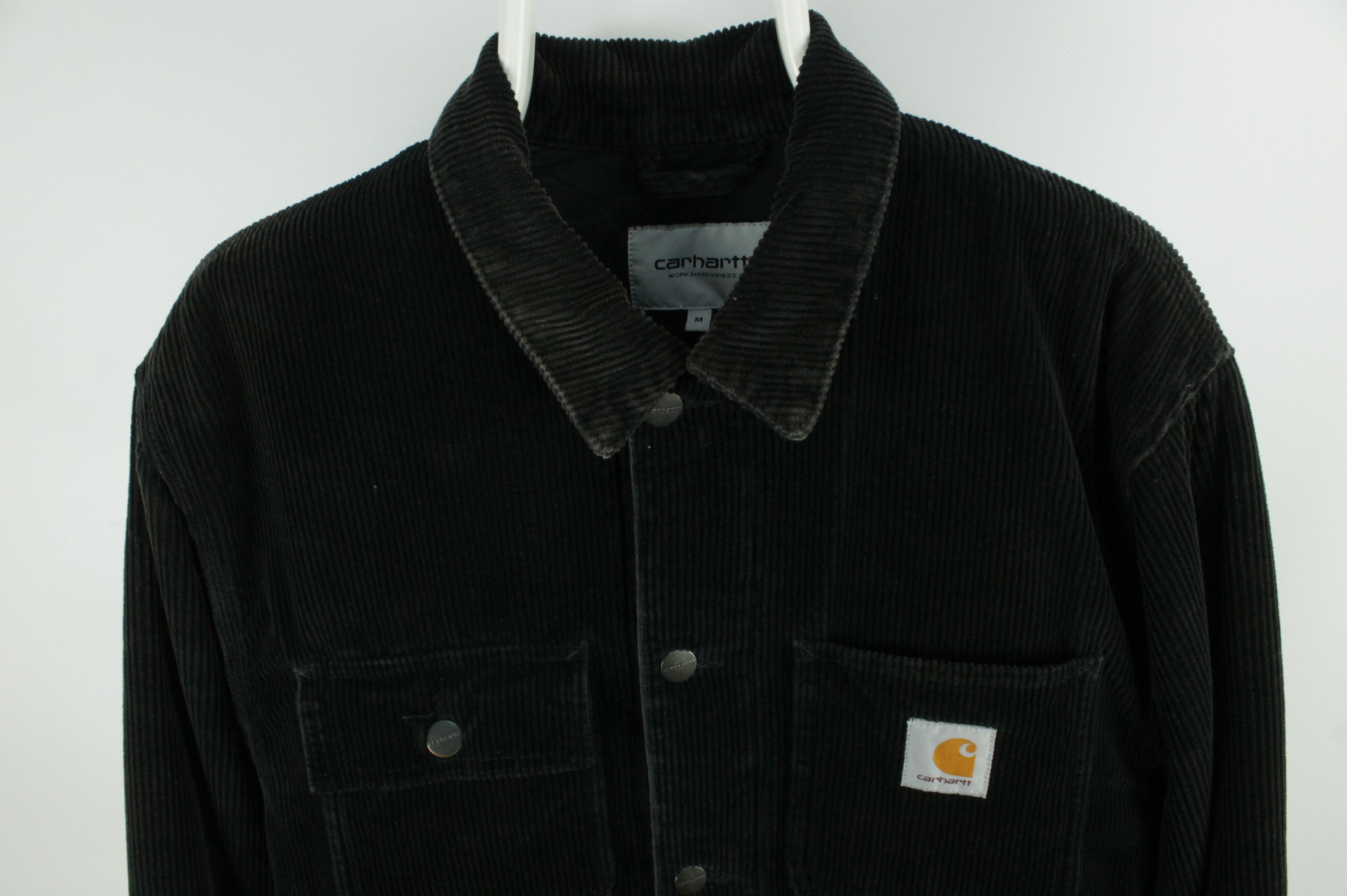 Carhartt Wip Carhartt WIP Black Corduroy Michigan Coat Men's Size US M / EU 48-50 / 2 - 2 Thumbnail