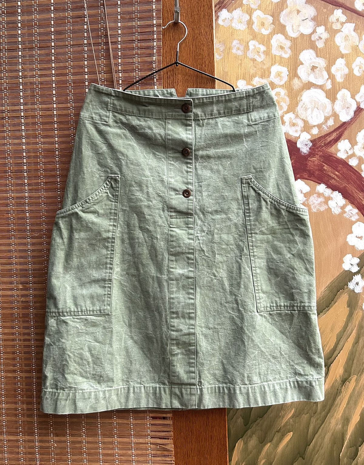 Margaret Howell MHL Margaret Howell Broken Drill Cotton Cinch Back Skirt Size 26" / US 2 / IT 38 - 1 Thumbnail