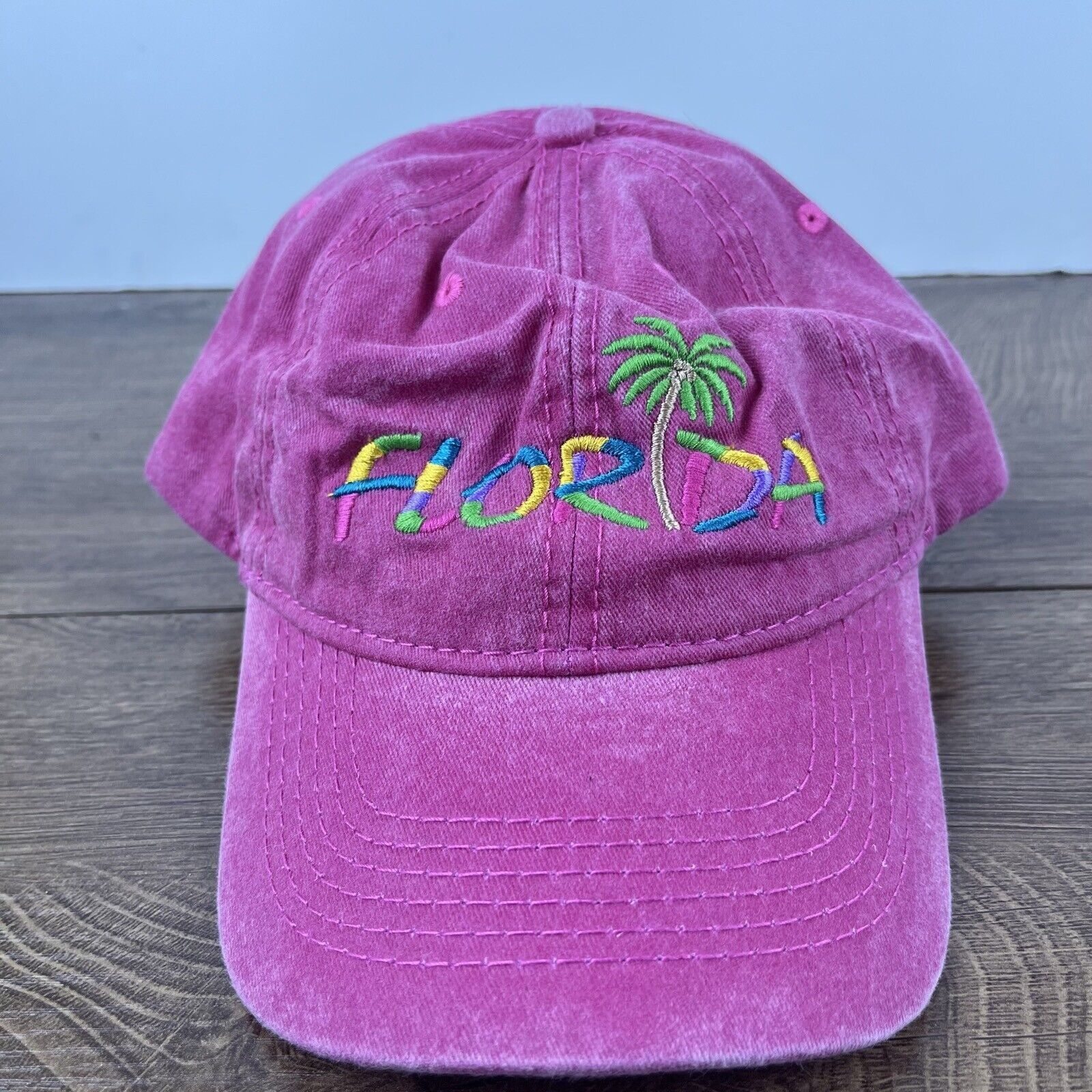 Other Florida Hat Palm Tree Hat Florida Pink Cap Adjustable Pink A Size ONE SIZE - 1 Thumbnail