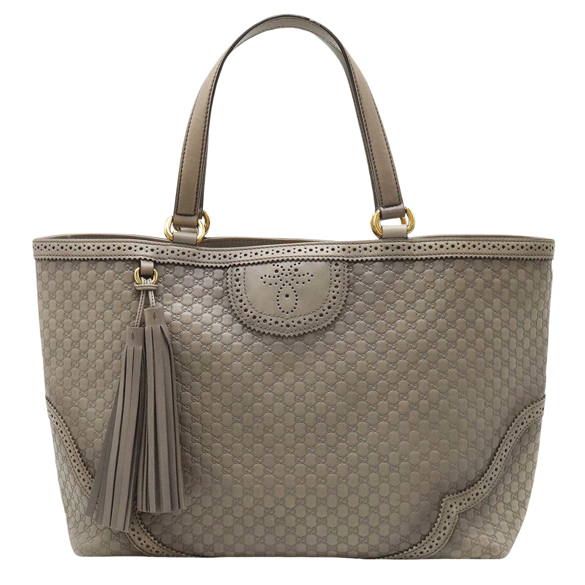 image of Gucci Micro Guccissima Tote in Grey, Women's