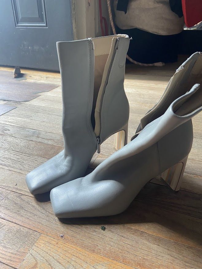 Sam Edelman Sam Edelman Women's Grey and Cream Boots Size US 8 / IT 38 - 1 Thumbnail