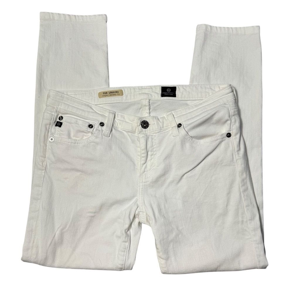 AG Adriano Goldschmied AG Adriano Goldschmied The Legging Super Skinny White Jeans Size 28" / US 6 / IT 42 - 3 Thumbnail