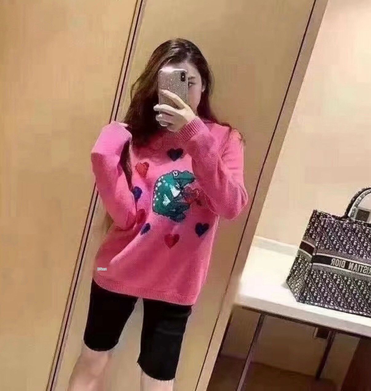 Gucci Gucci Pink Heart Frog 25 Intarsia Knit Sweater Size US M / EU 48-50 / 2 - 7 Thumbnail