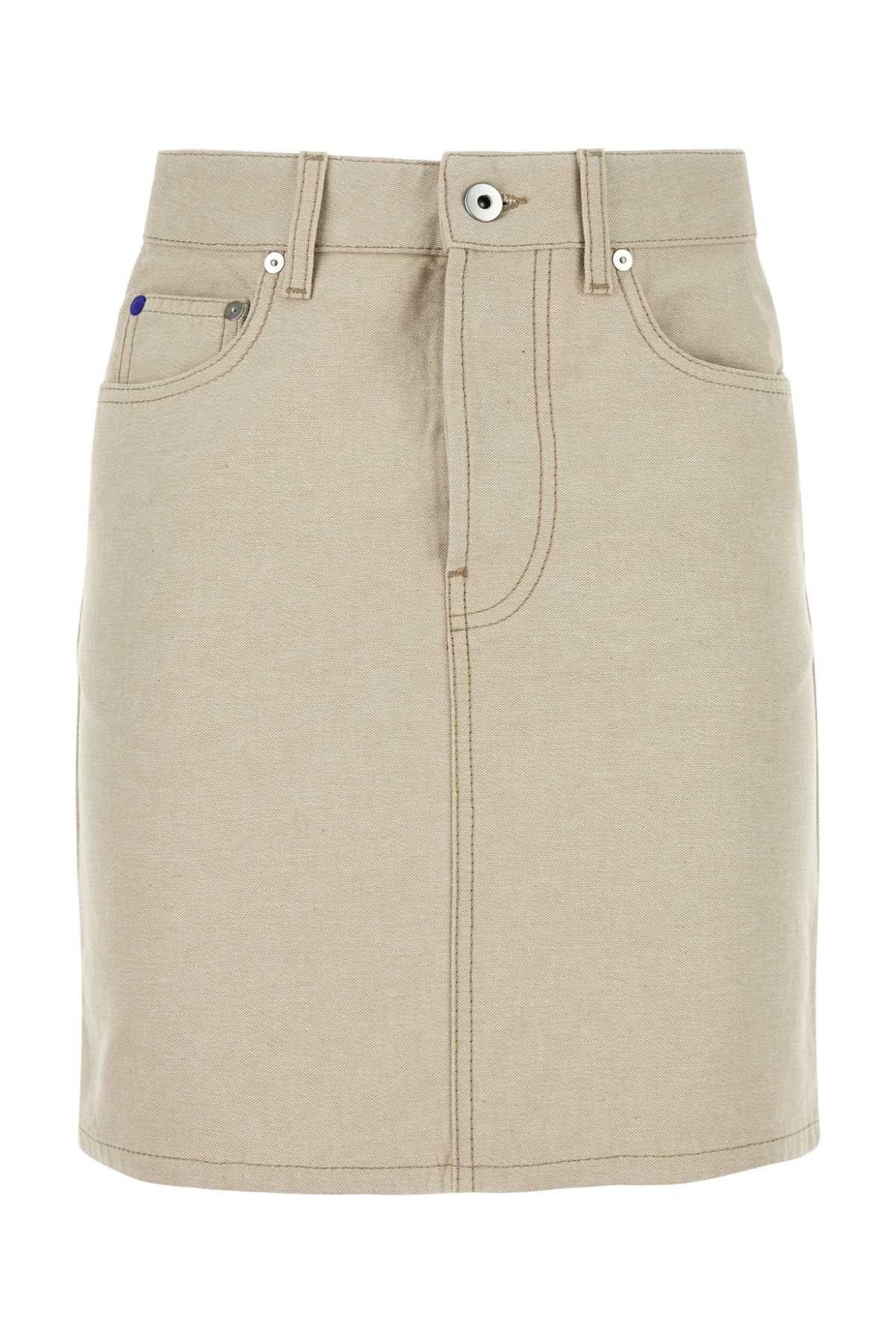 Burberry Sand Denim Mini Skirt Size 26" / US 2 / IT 38 - 1 Thumbnail