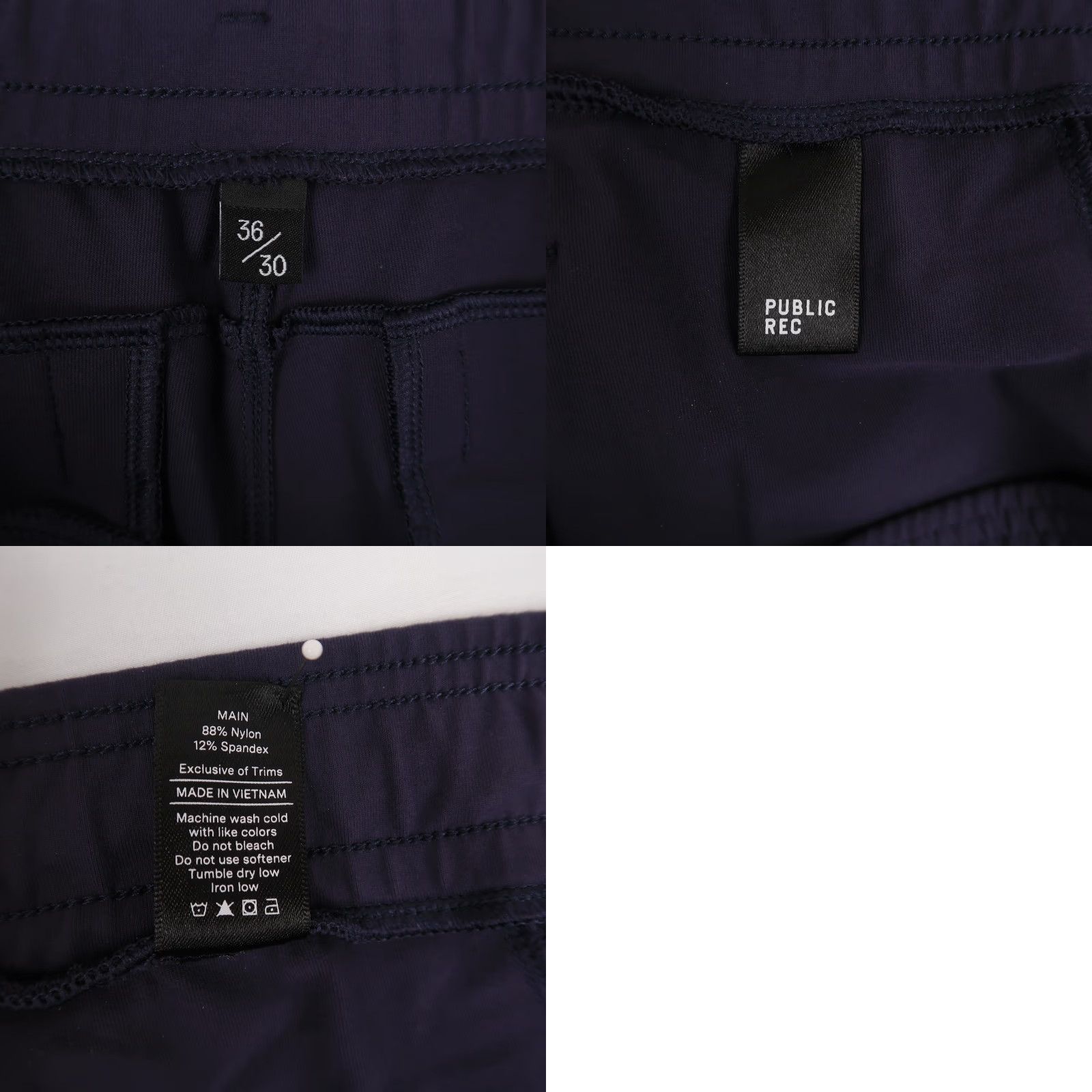 Public Rec Pants Mens 36x30 Navy Blue Elastic Waist Sweatpants
