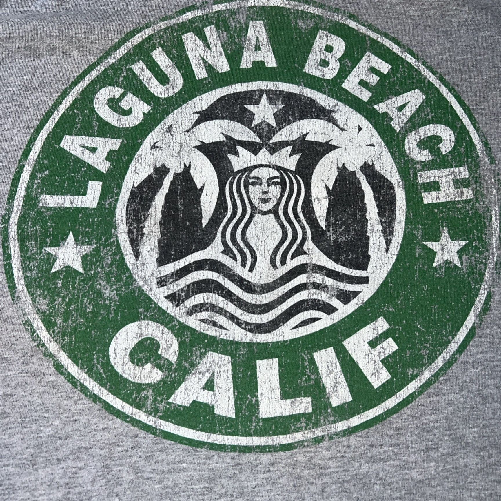 Gildan VINTAGE Starbucks Coffee Laguna Beach California Logo Tee Shirt Adult XL Gray Tee Shirt Graphic Print Logo Coffee 80s 90s Mens Womens Unisex Adults Size US XL / EU 56 / 4 - 4 Thumbnail